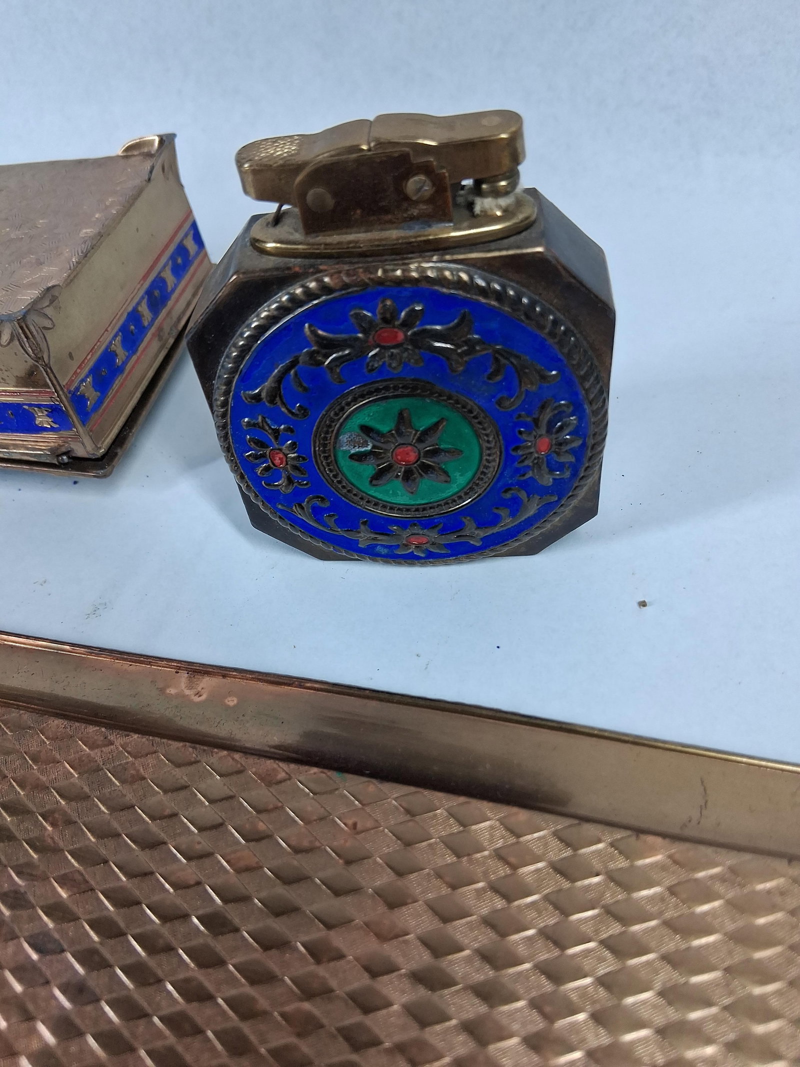 Occupied Japan Champleve Smoking Set - 10