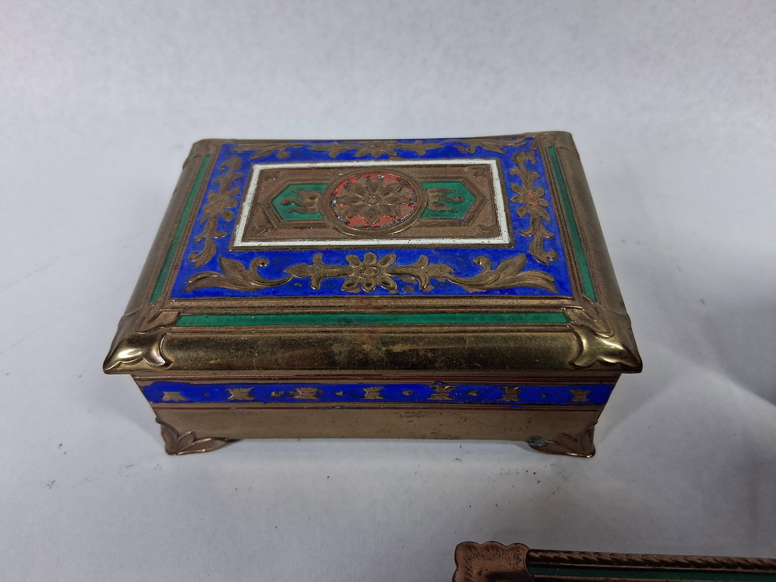 Occupied Japan Champleve Smoking Set - 3