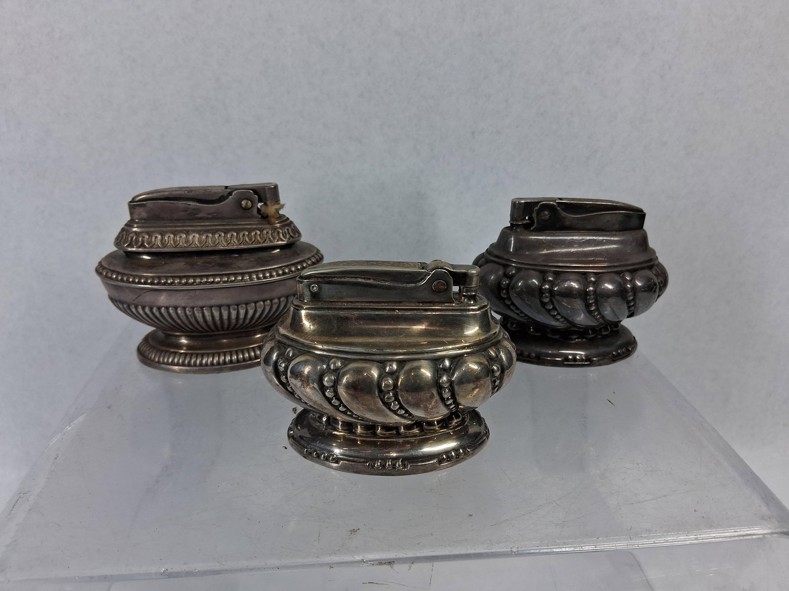Ronson Silver-Plated Table Lighters - 2