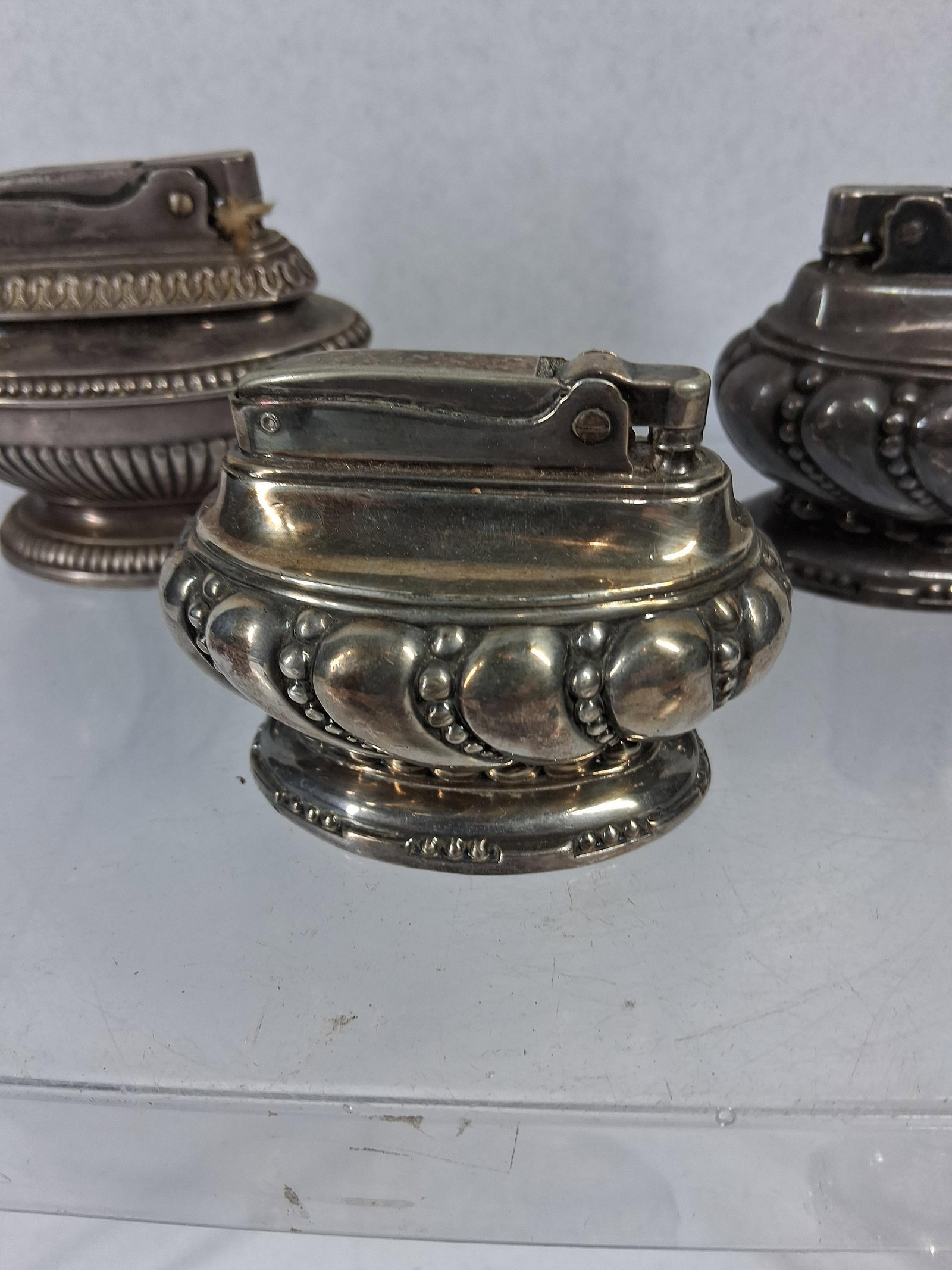 Ronson Silver-Plated Table Lighters - 4