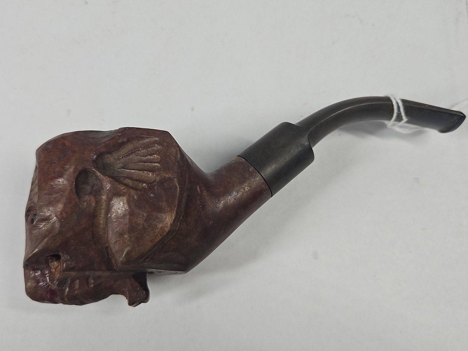 French Carved Briar Elephant Head Pipe (1 of 6)