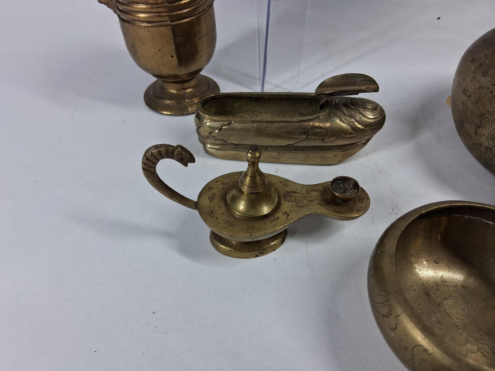 Set 8 Chinese Export Cast Brass Objects - 6