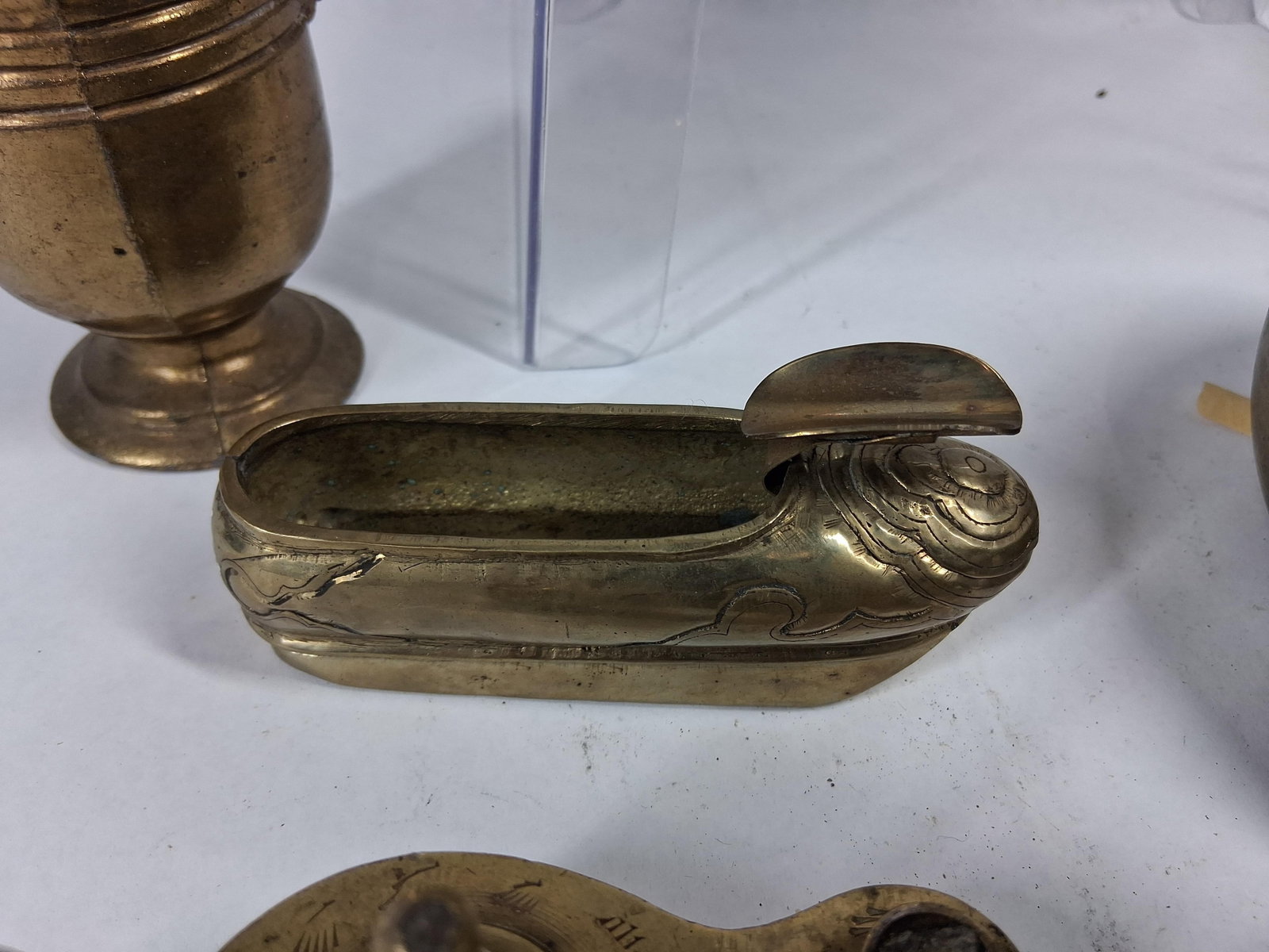 Set 8 Chinese Export Cast Brass Objects - 7