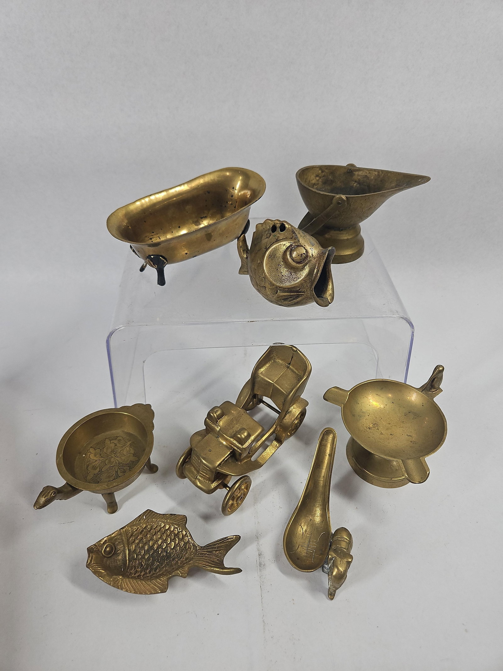 8 Miniature Brass Objects - 2
