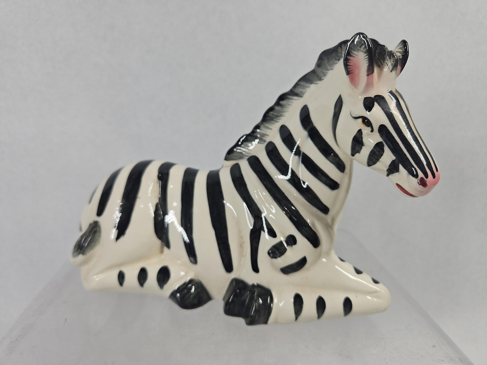 Hand Painted Ceramic Zebra Smokers Set - 2