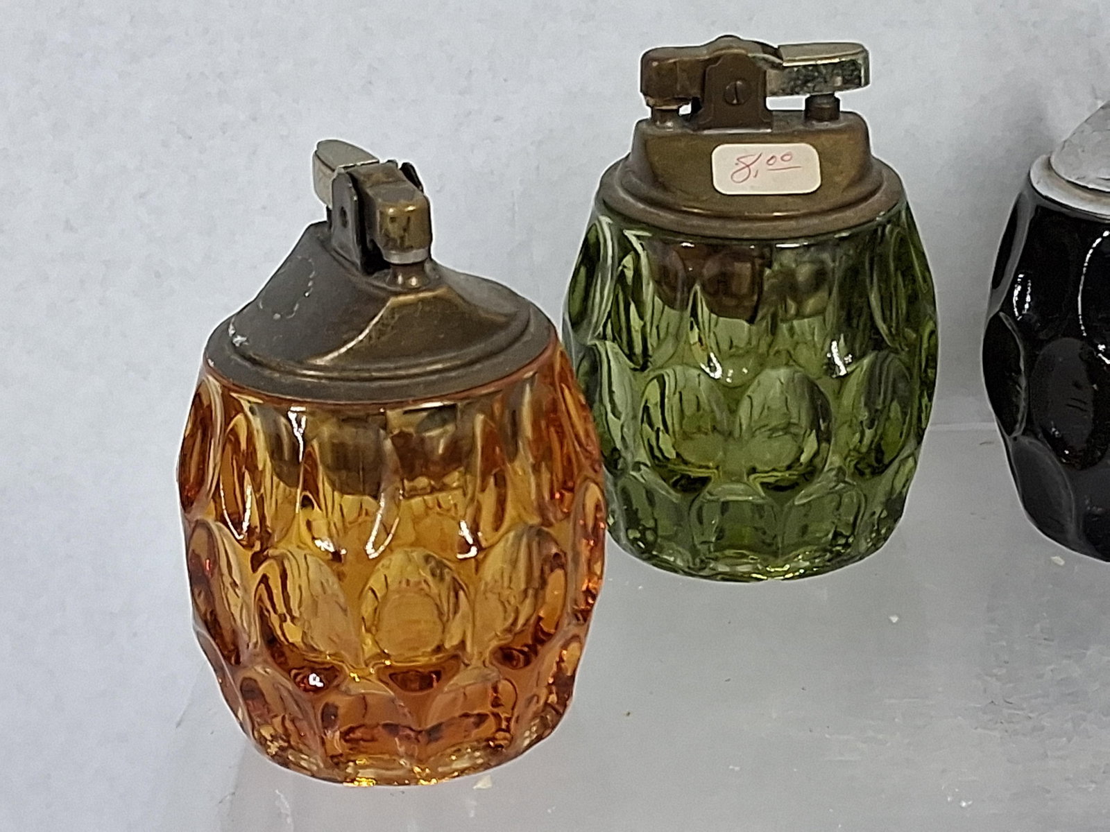 8 Assorted Vtg Glass Table Lighters - 4
