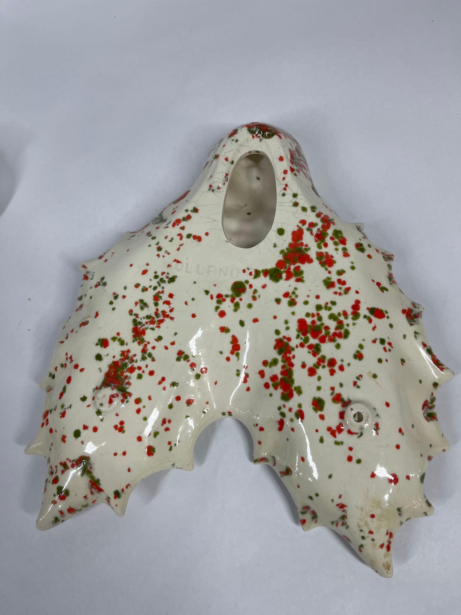 2 Mid-C. Ceramic Leaf Lighter & Ashtray - 10