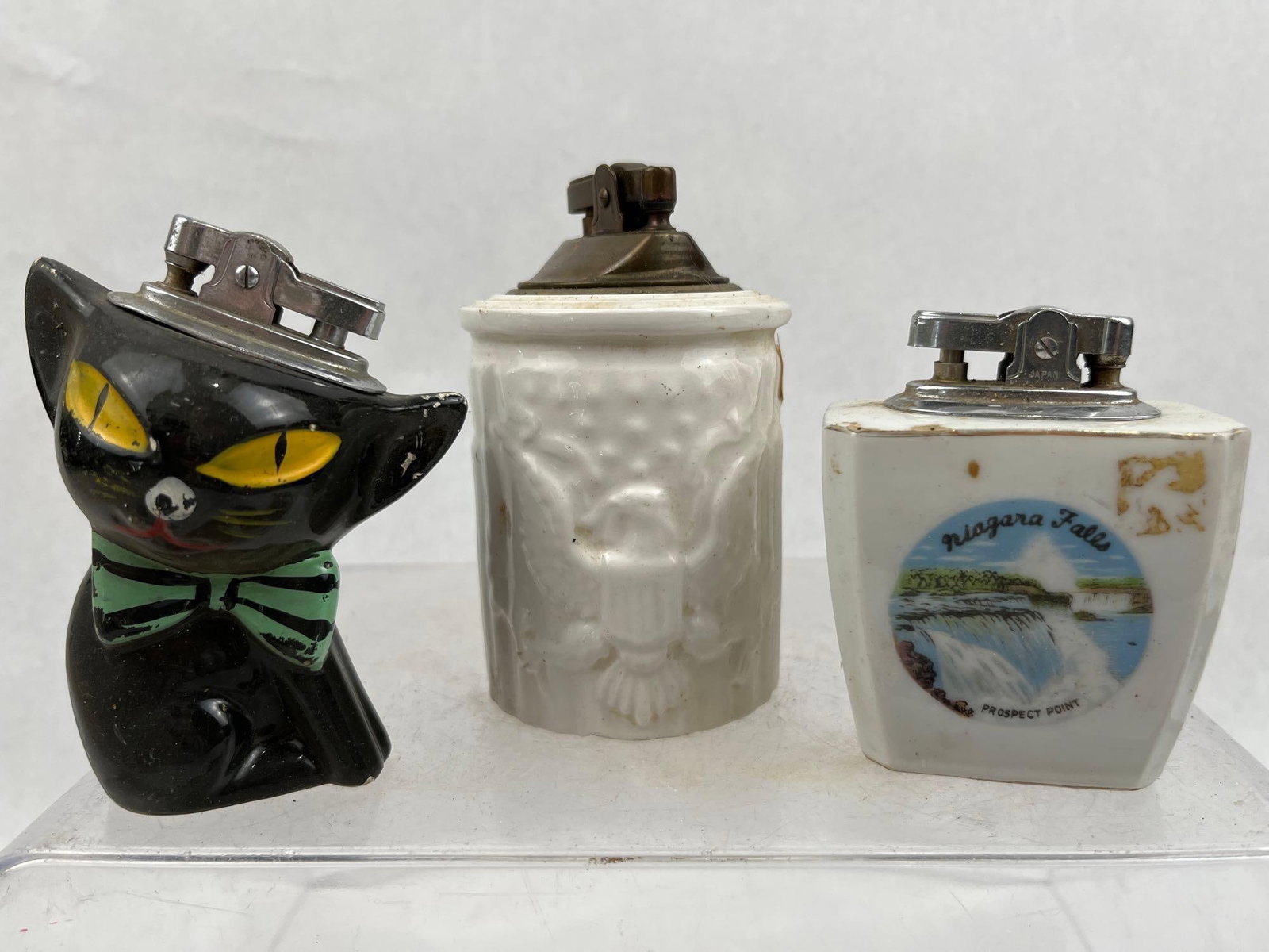 Vtg Ceramic Table Lighters - 2