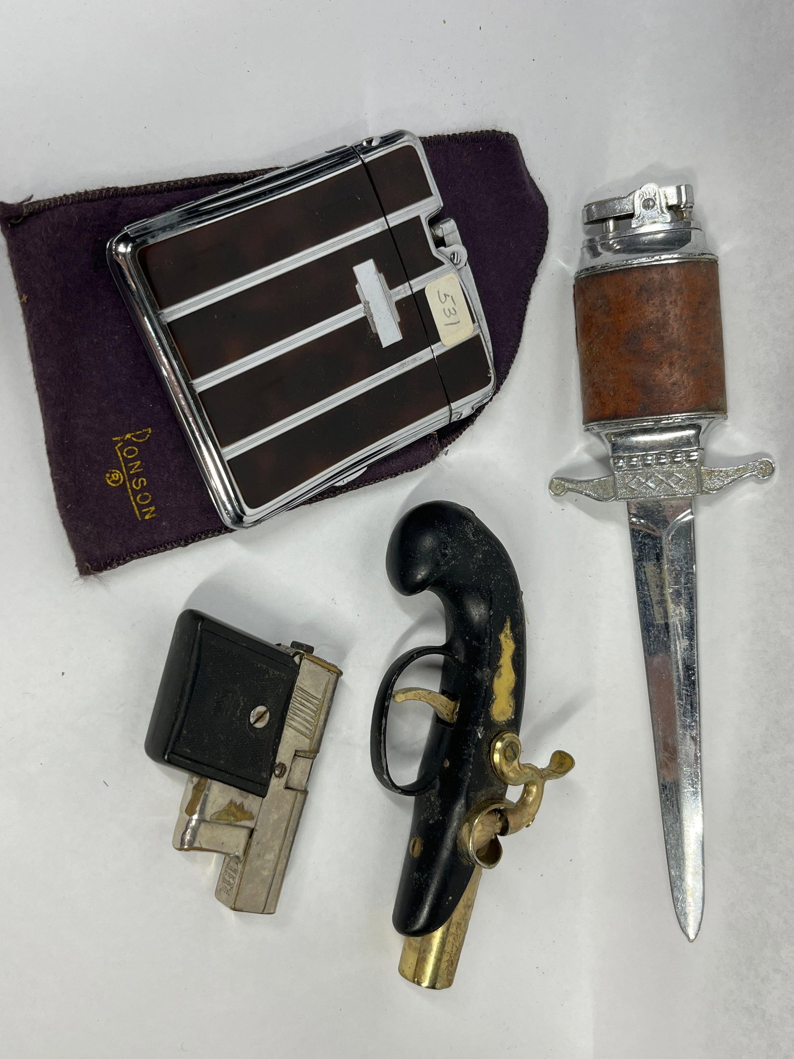 Ronson & Japan Novelty Lighters w/ Case (1 of 9)