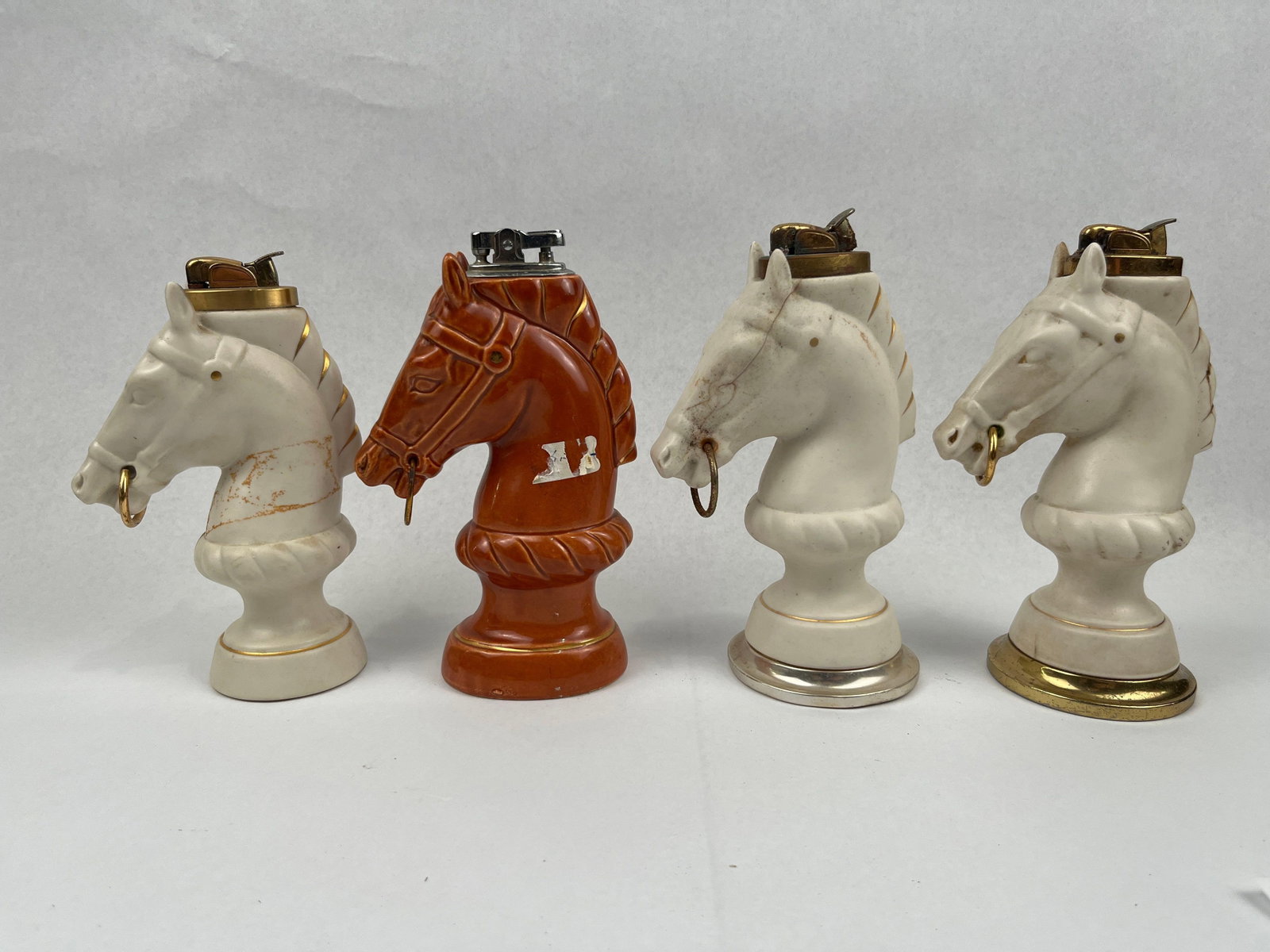 Evans Ceramic Horse Head Table Lighters - 5