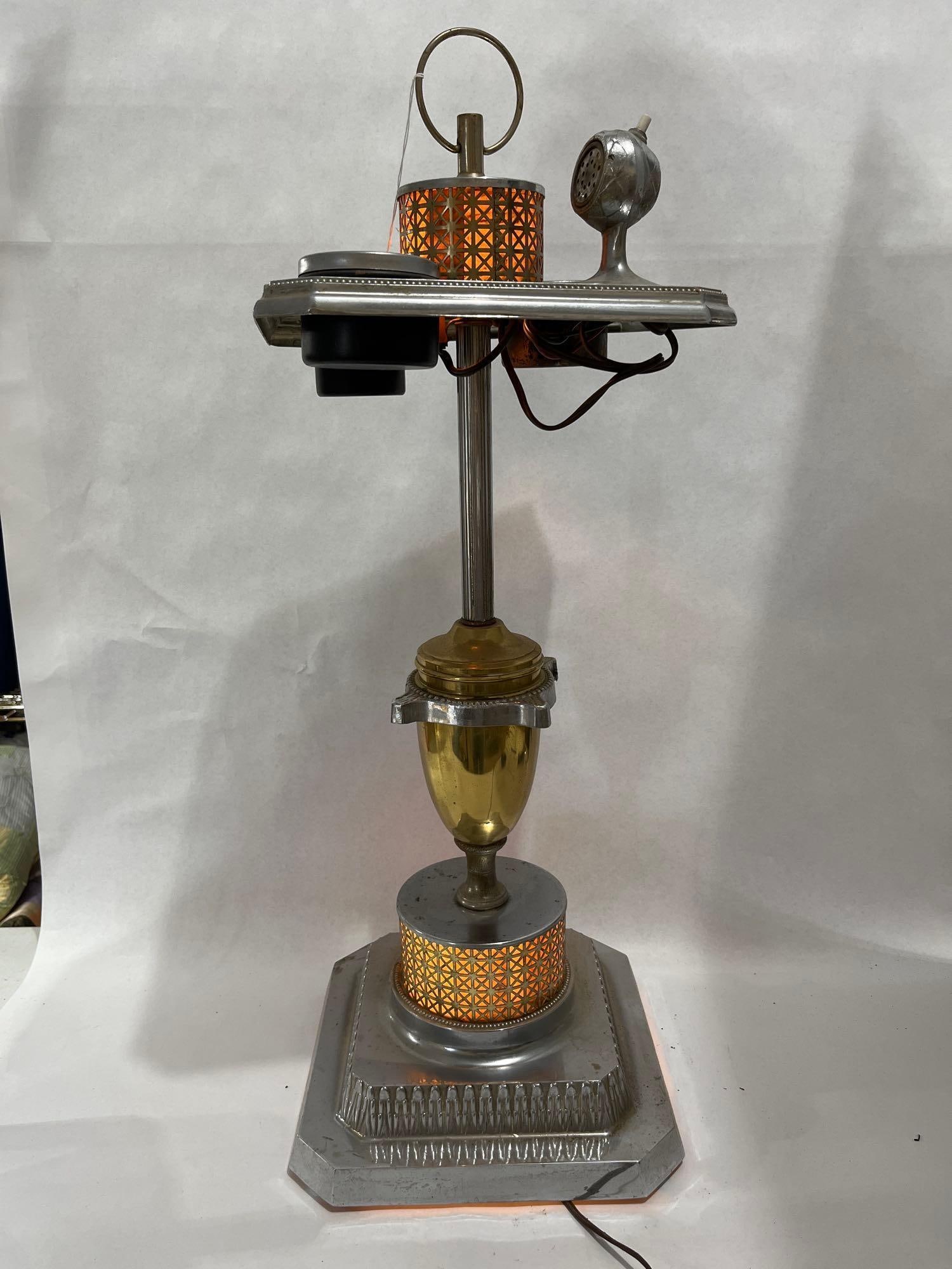 Art Deco Lighted Smoker w/ Microphone (1 of 6)