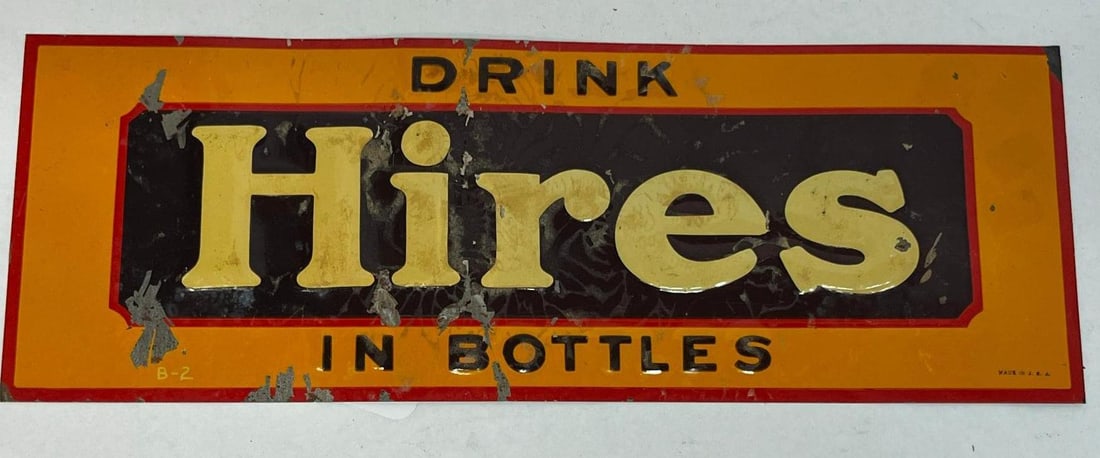 Hires Root Beer Embossed Tin Sign - 2