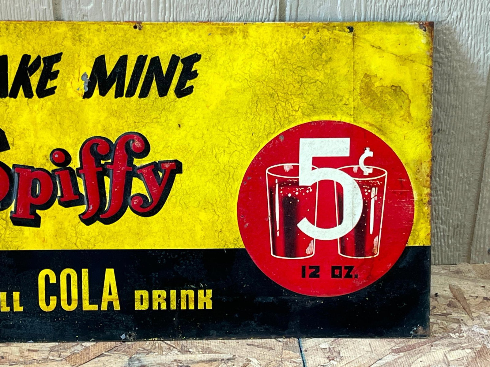 Spiffy Cola Embossed Tin Sign - 2