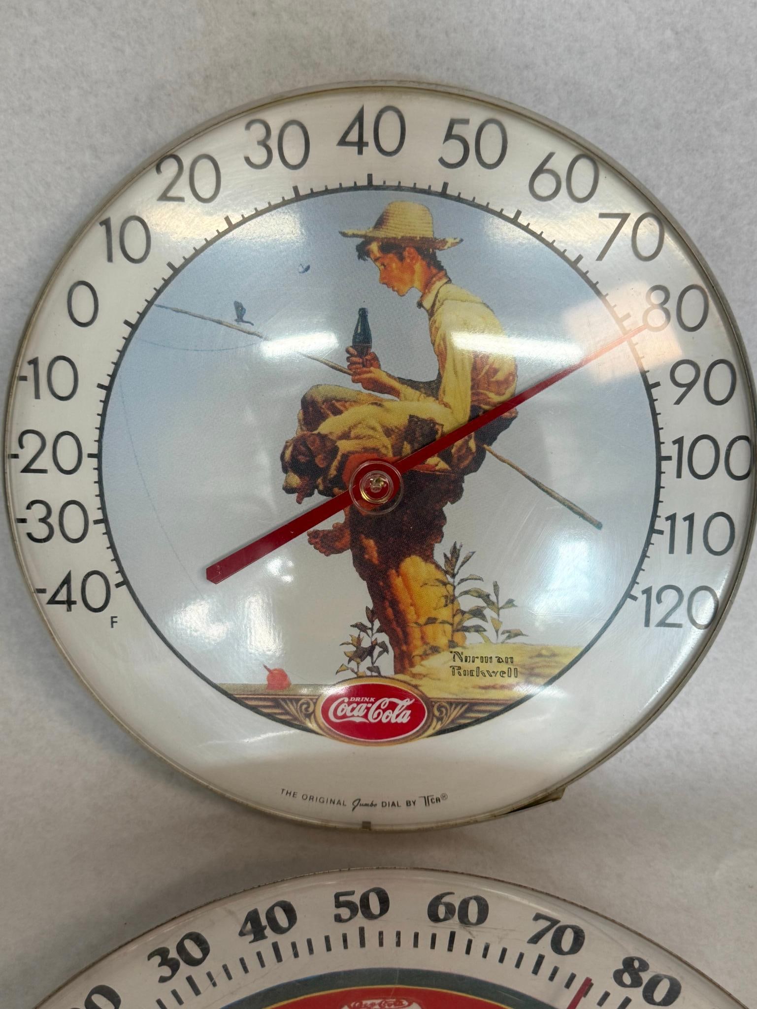 Pair Coca-Cola TCA Dial Thermometers - 2