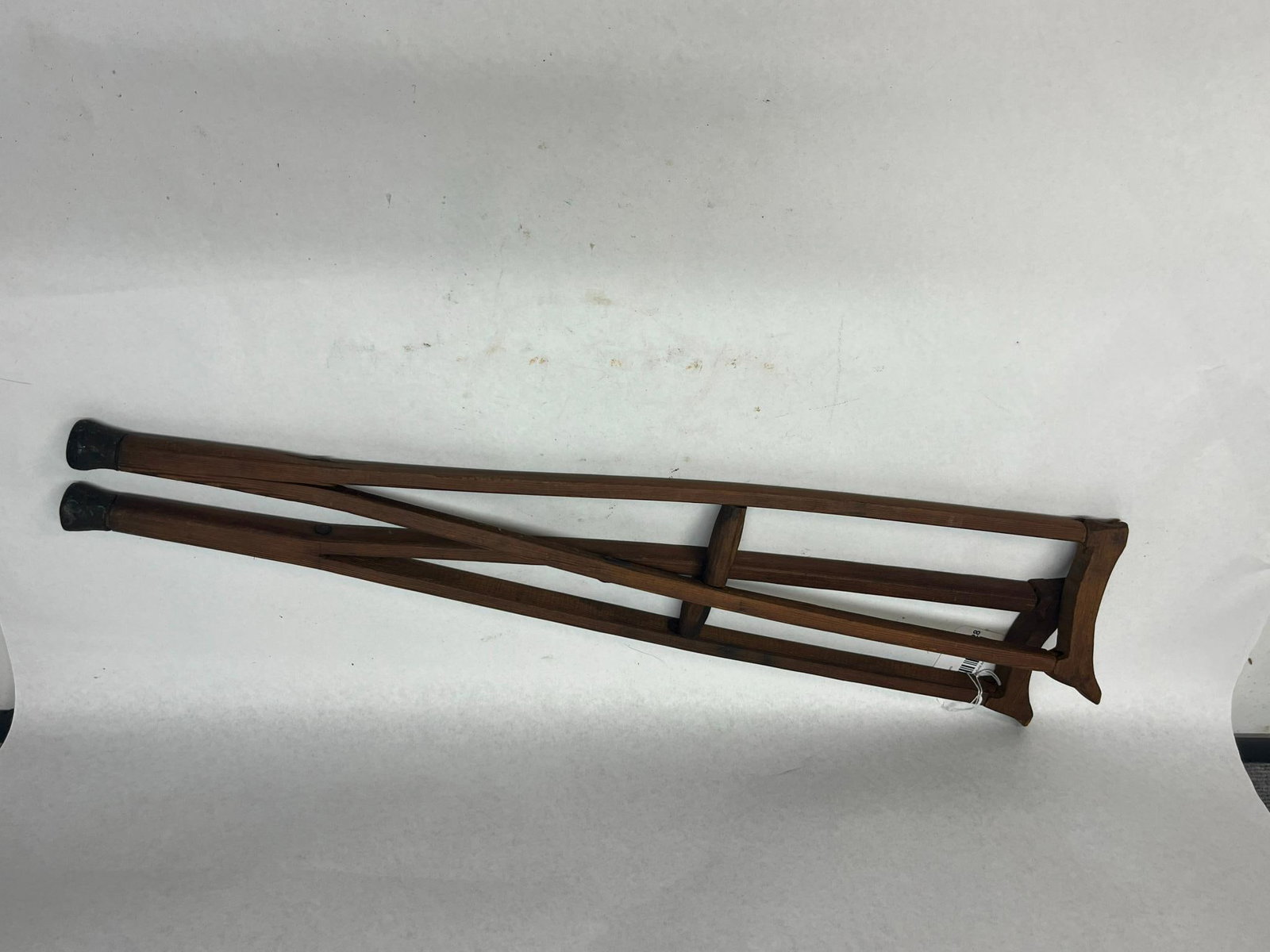 Pair Wood Split-Frame Axillary Crutches - 2