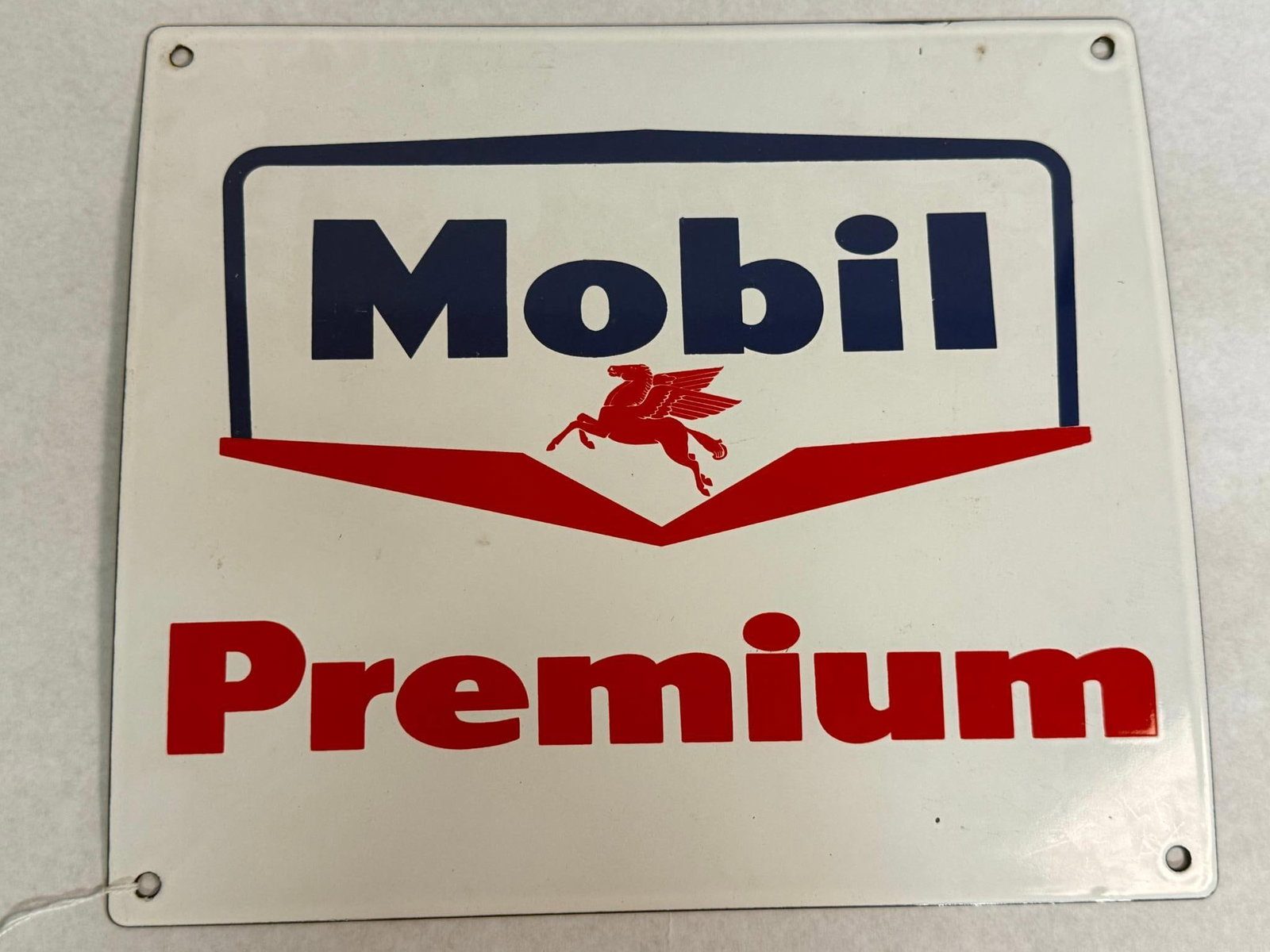 Mobil Premium Gas Pump Plate Sign (1 of 2)