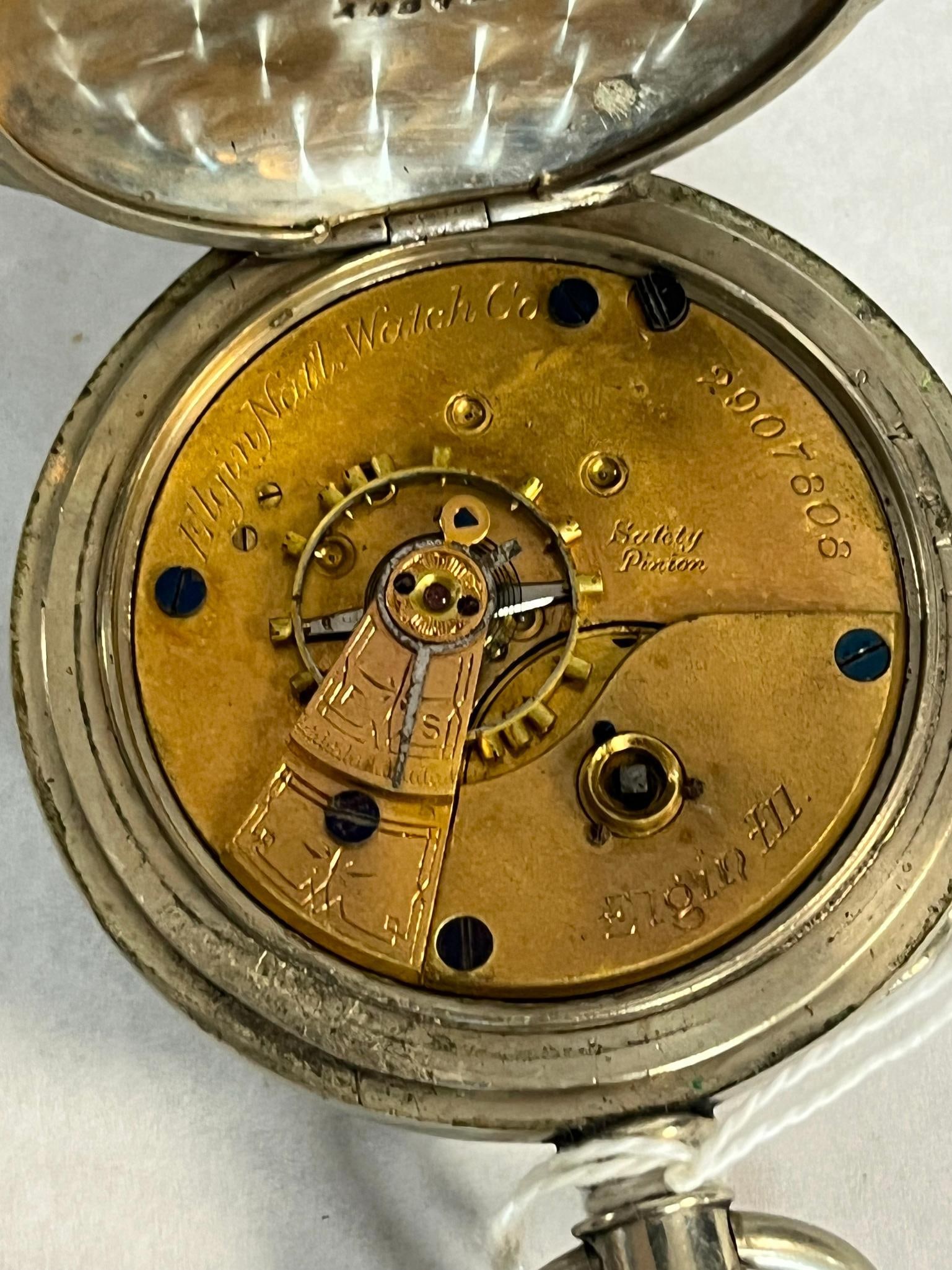 Elgin Silveroid Key Wind Pocket Watch - 3