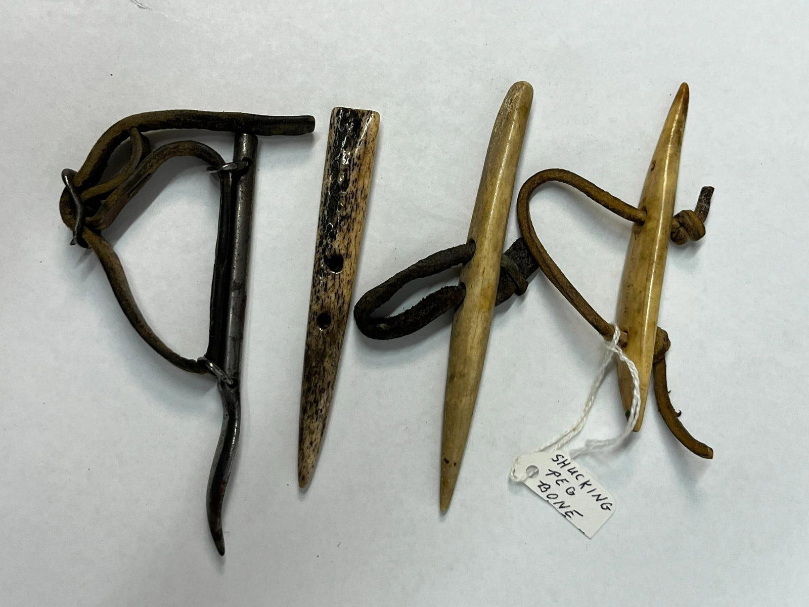 Bone, Antler & Metal Corn Husking Pegs (1 of 6)