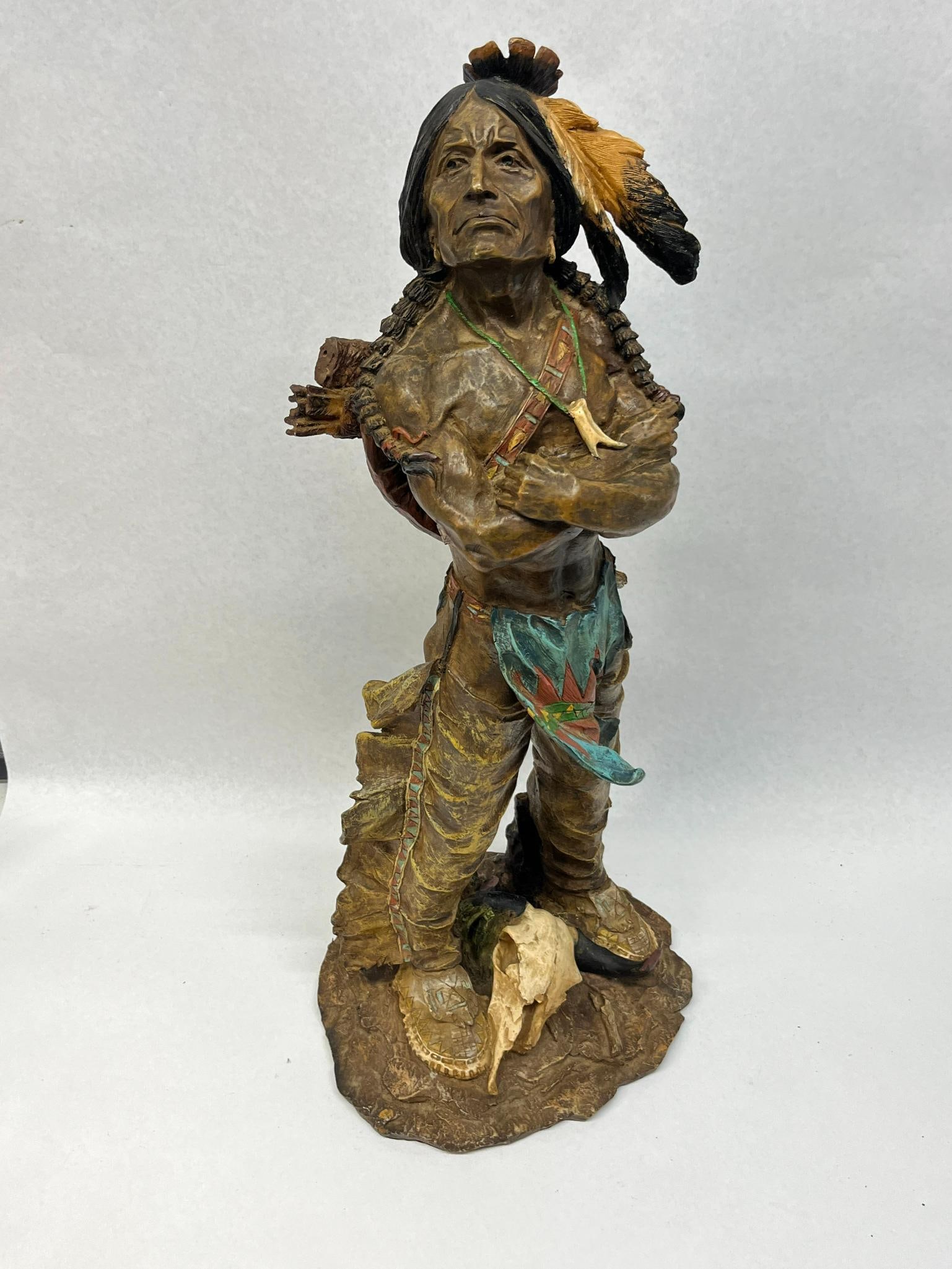 Native American Warrior w/ Bison Skull (1 of 5)