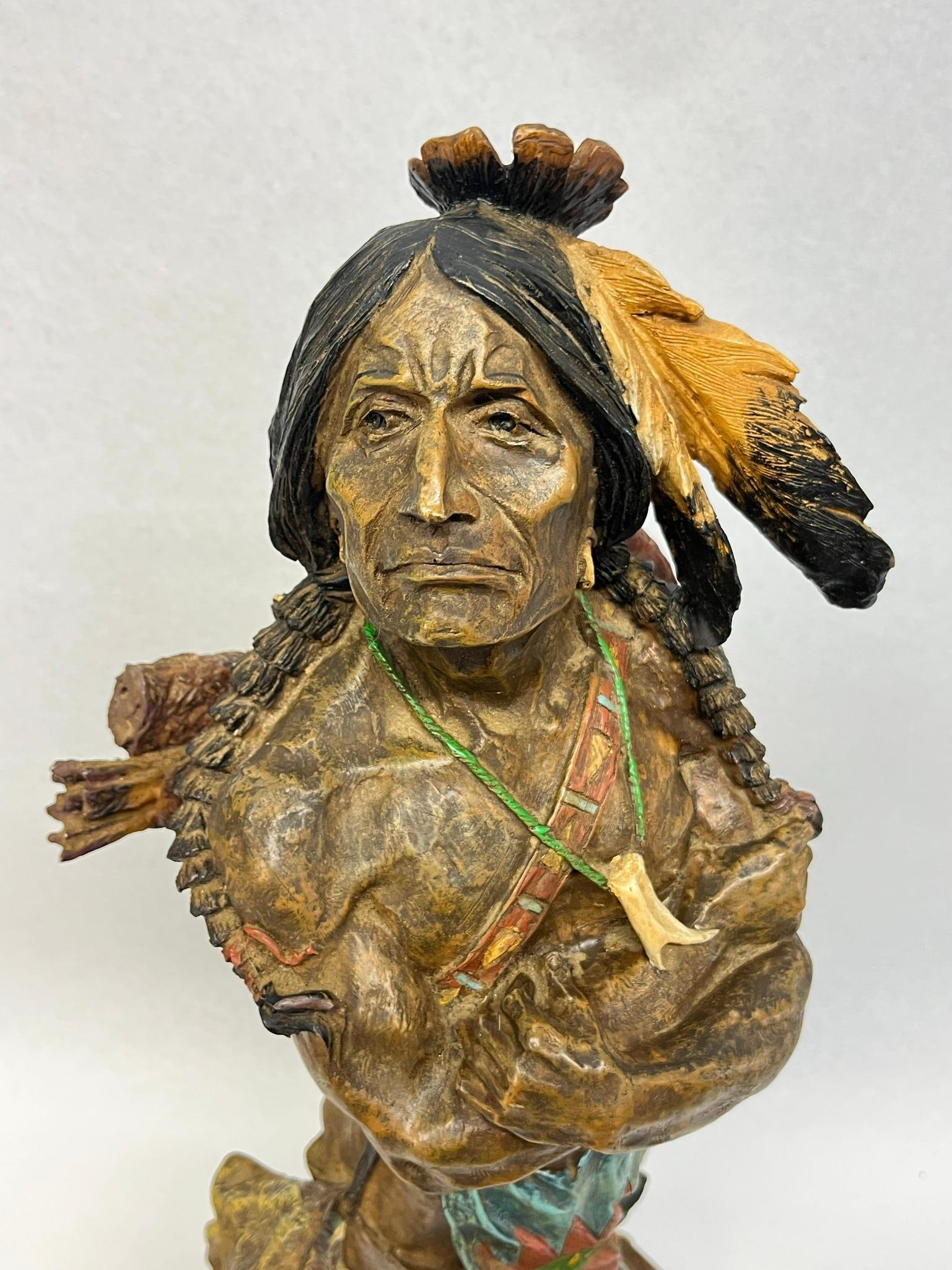 Native American Warrior w/ Bison Skull - 2