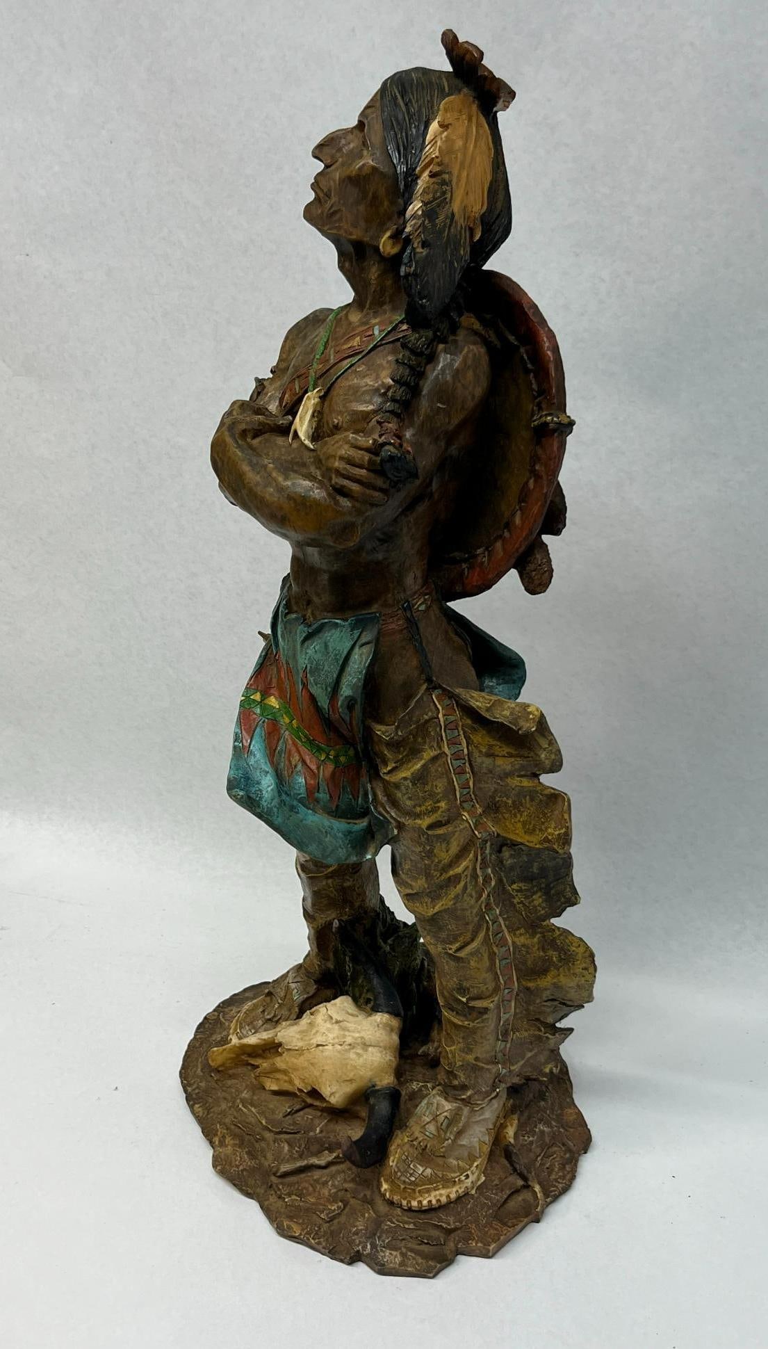 Native American Warrior w/ Bison Skull - 3