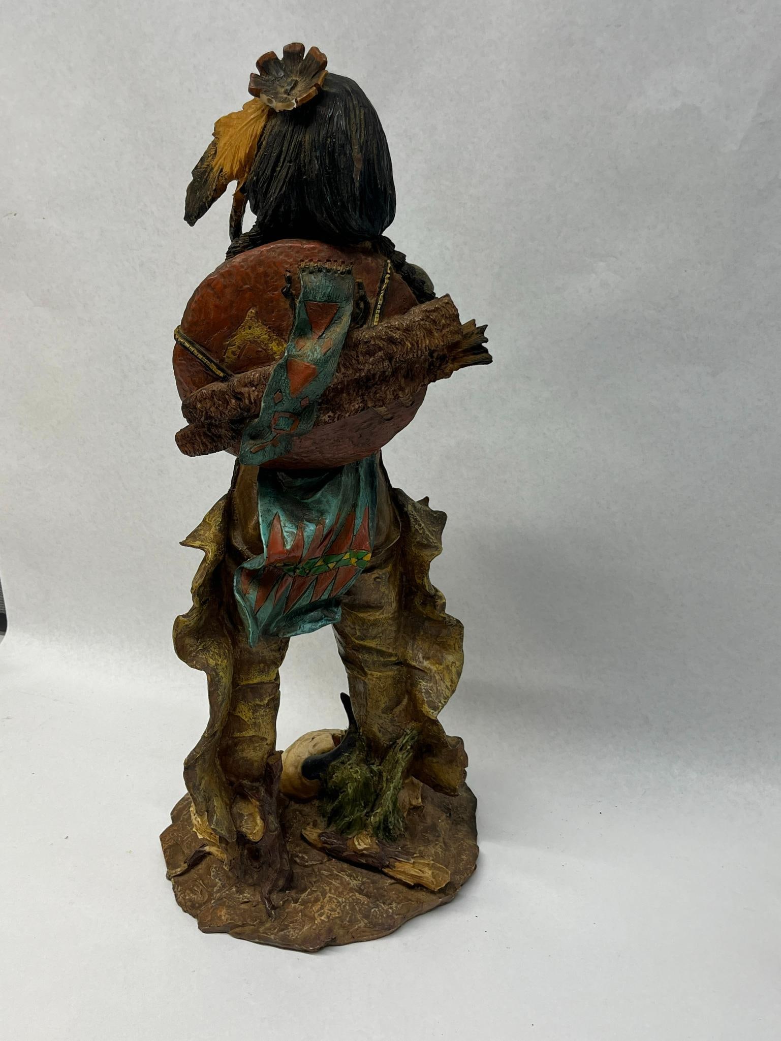 Native American Warrior w/ Bison Skull - 4