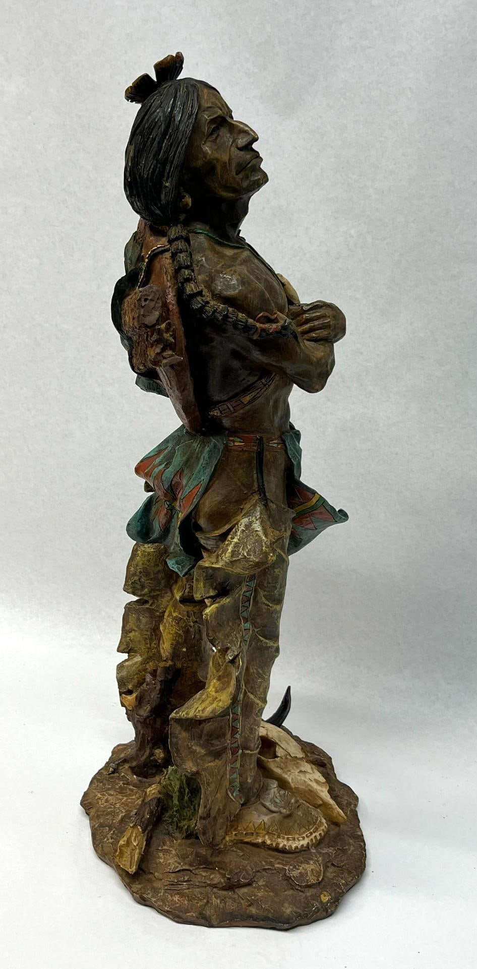 Native American Warrior w/ Bison Skull - 5