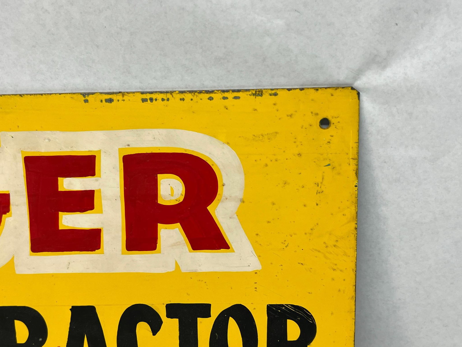 Hand-Painted Stacker Tractor Sign - 3