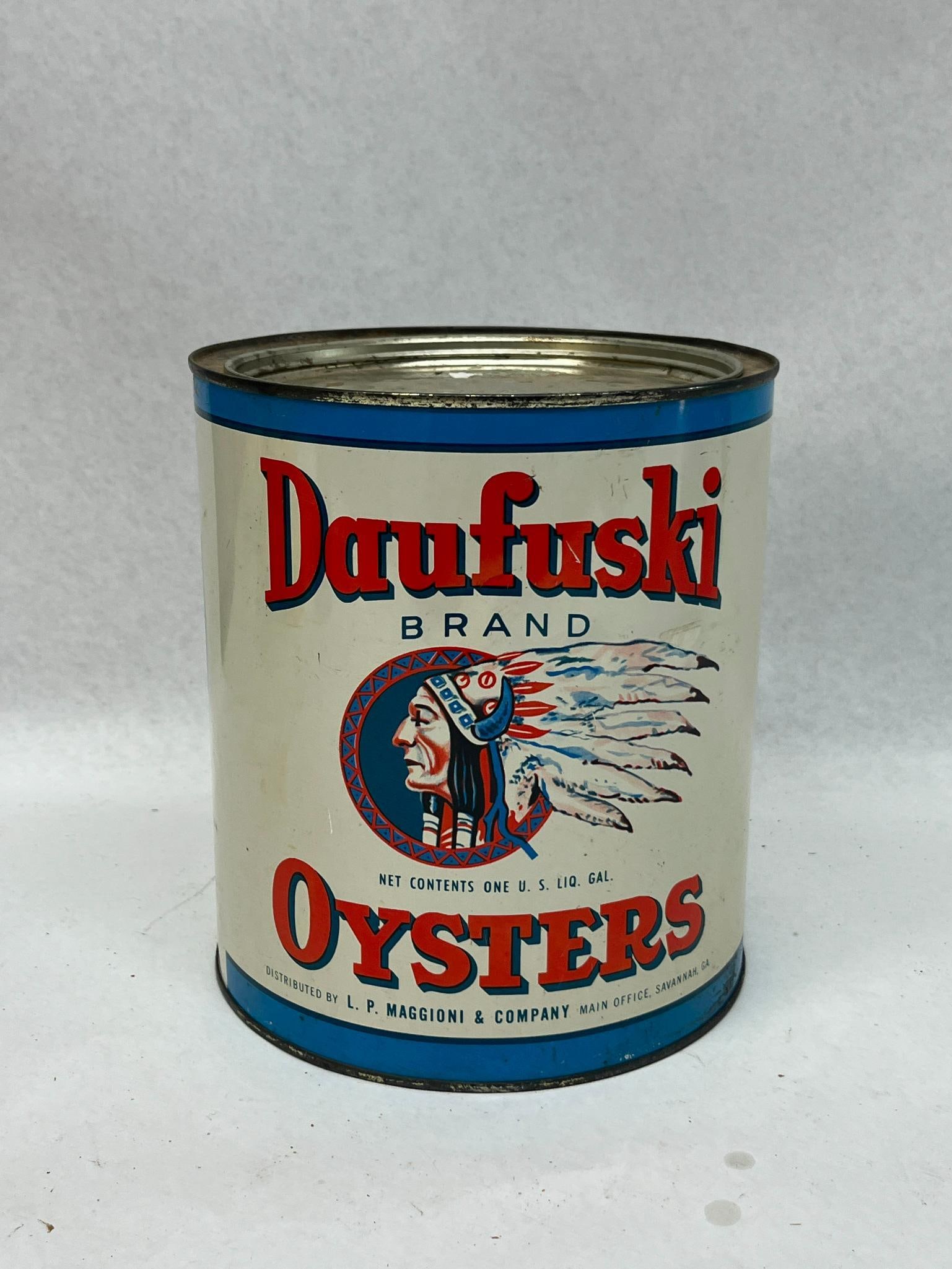 Daufuski Brand Oysters Lithographed Tin (1 of 5)