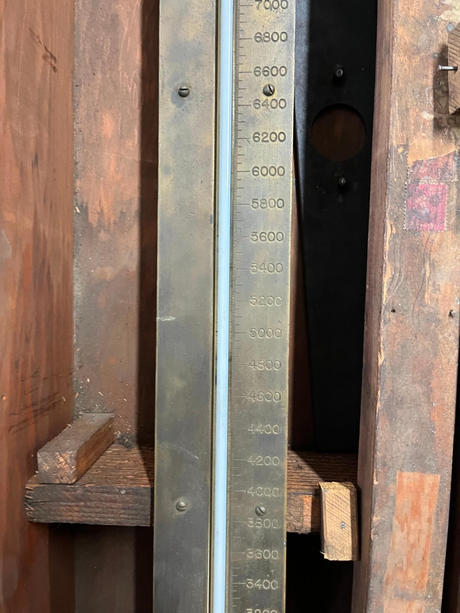 Brass Column Manometer w/ Wooden Case - 6