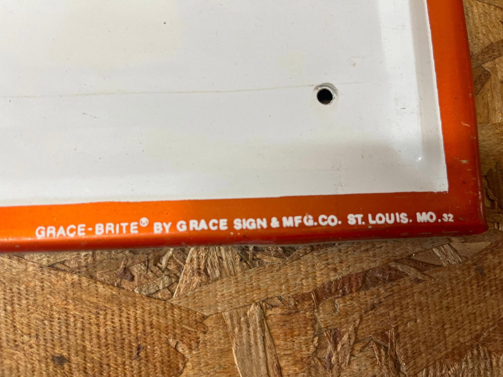 Firestone Embossed Tin Sign, Grace Mfg - 5