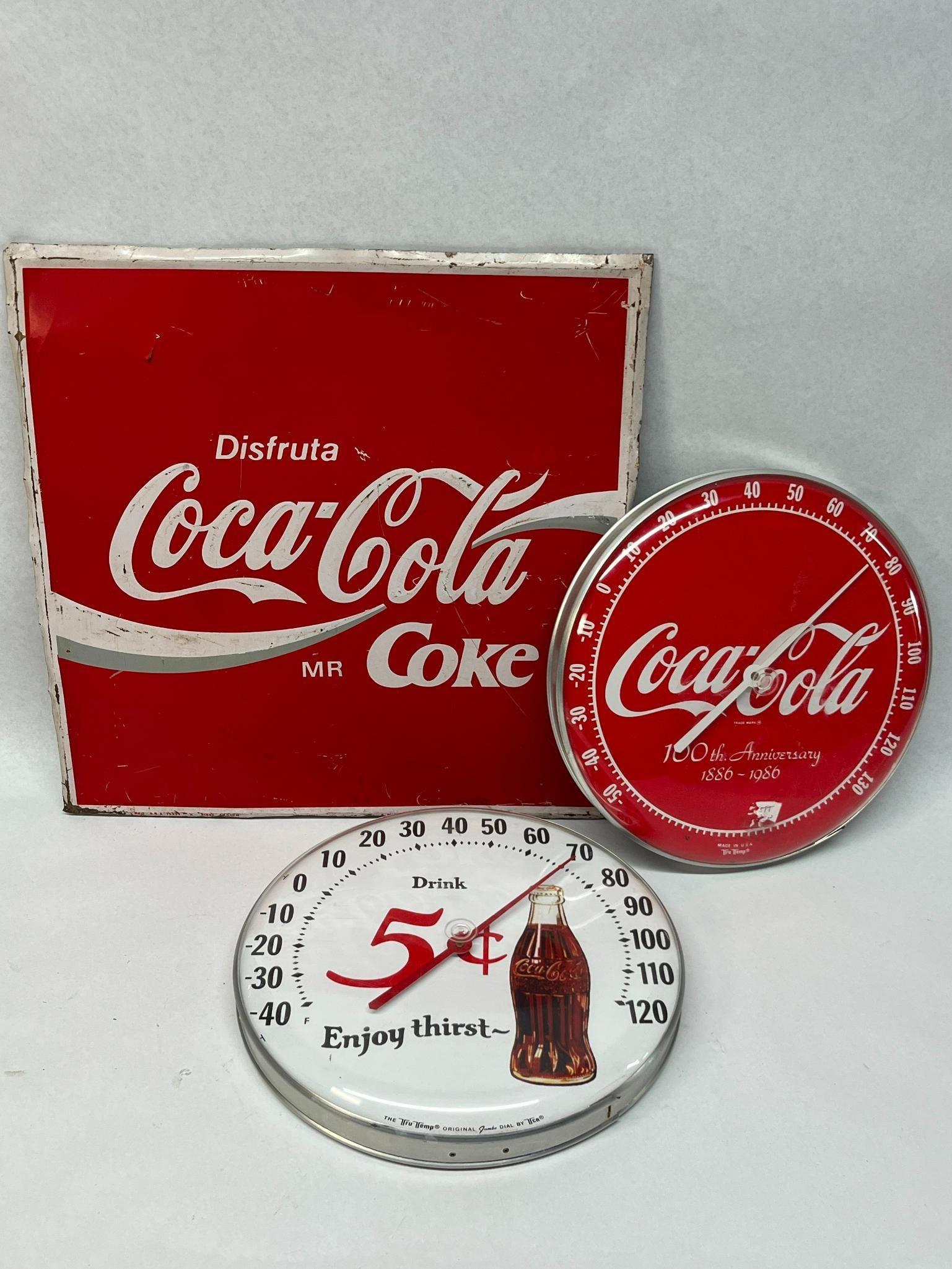 Coca-Cola TruTemp Thermometers & Sign (1 of 7)