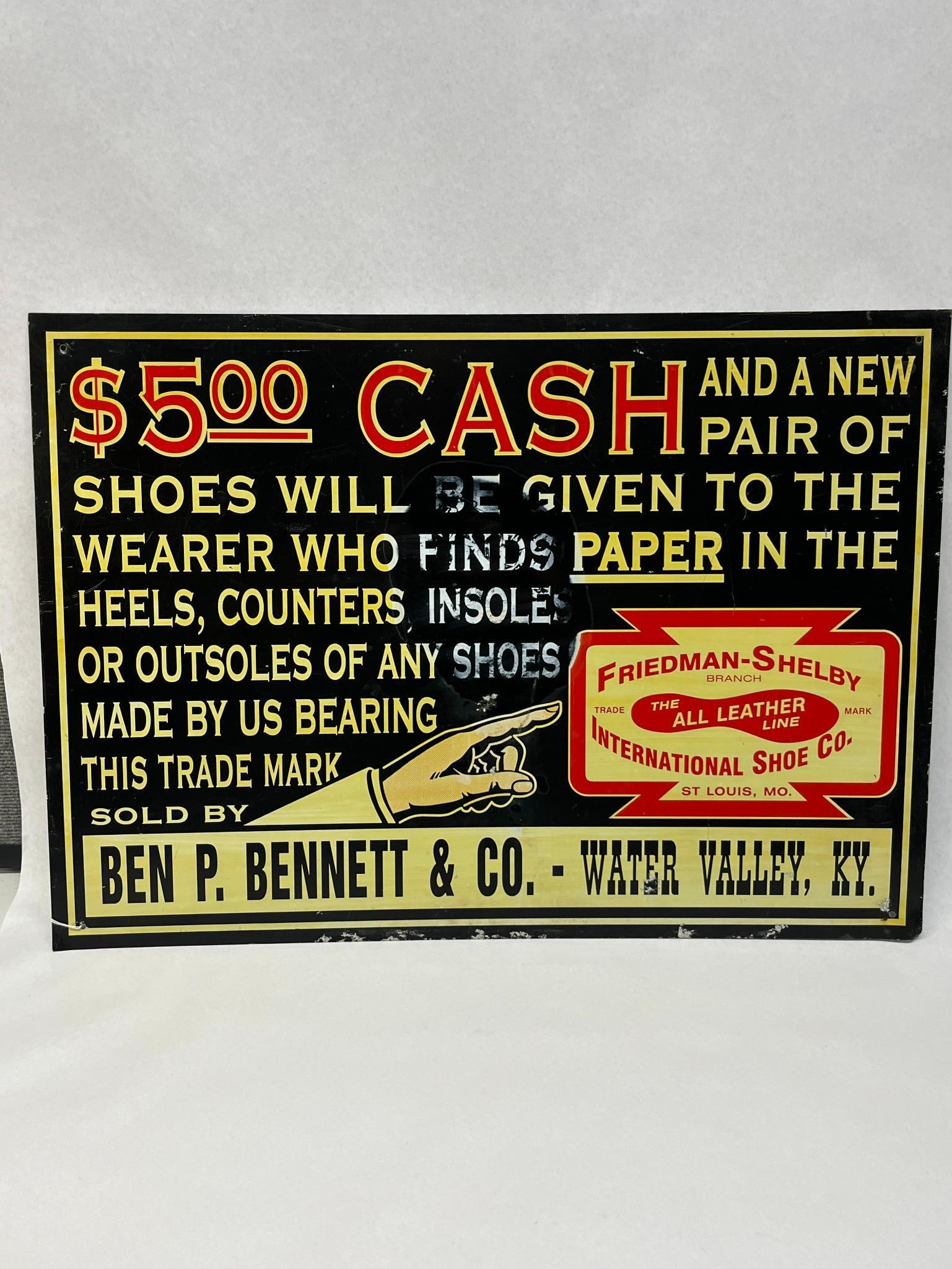 Friedman-Shelby Shoe Co. Tin Litho Sign (1 of 4)