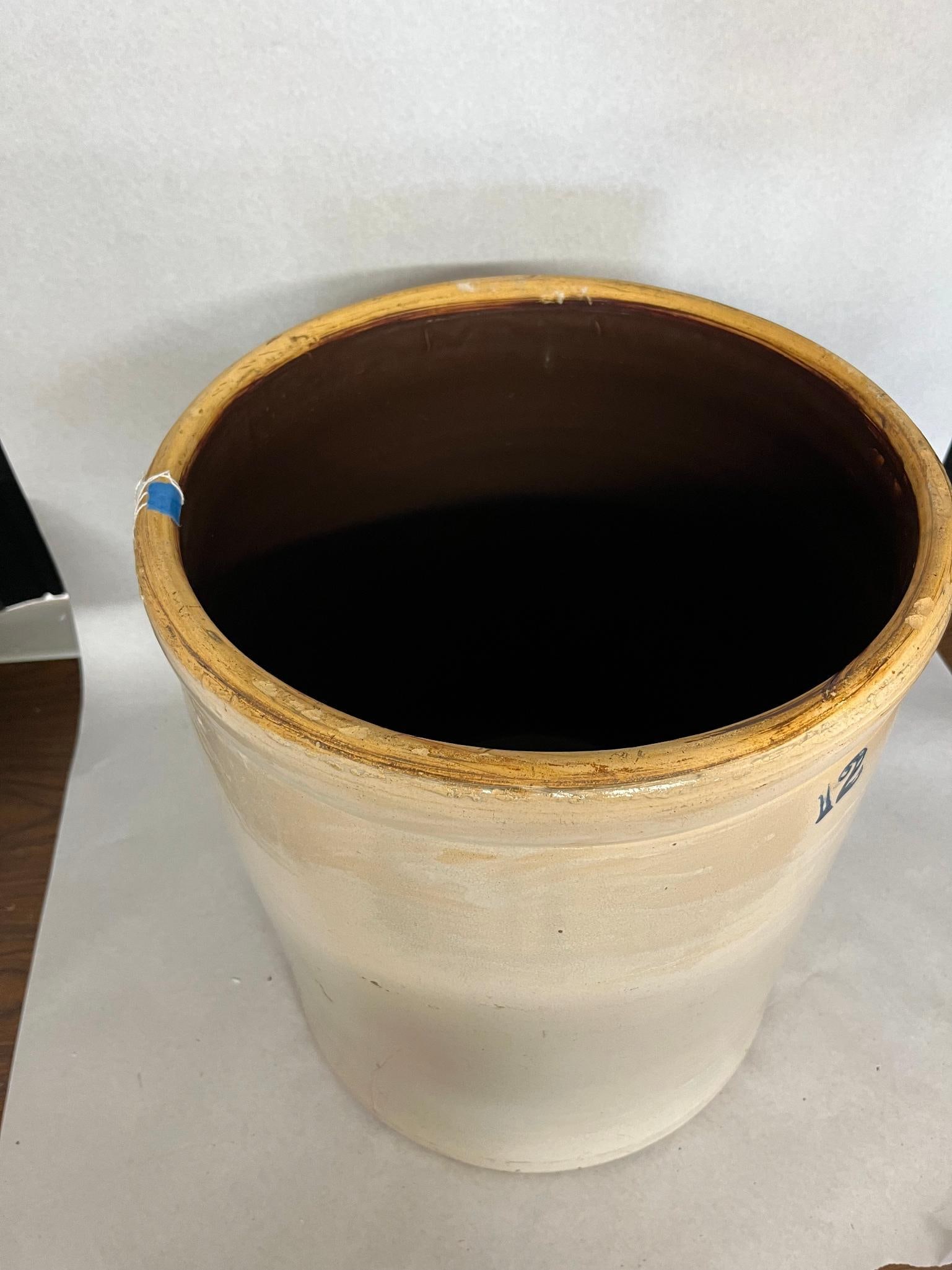 American Two Tone Stoneware Crock - 2