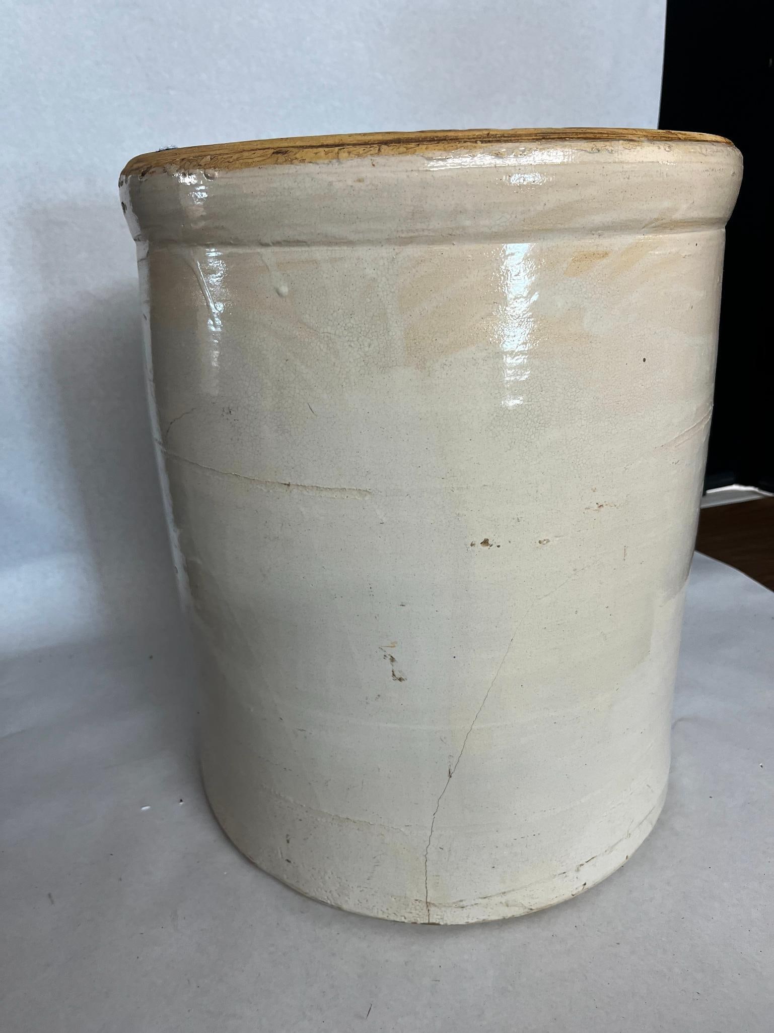 American Two Tone Stoneware Crock - 3