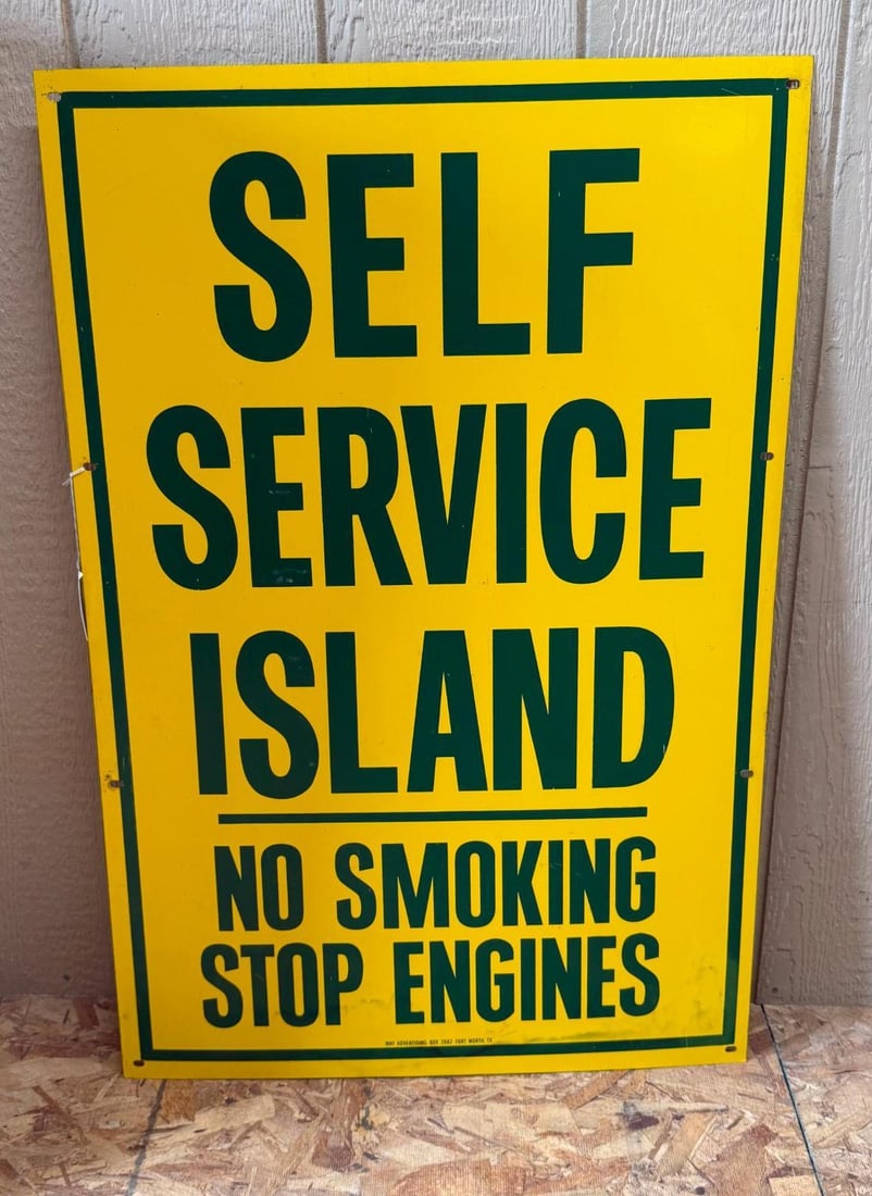 May Self Service Gas Station Sign (1 of 3)