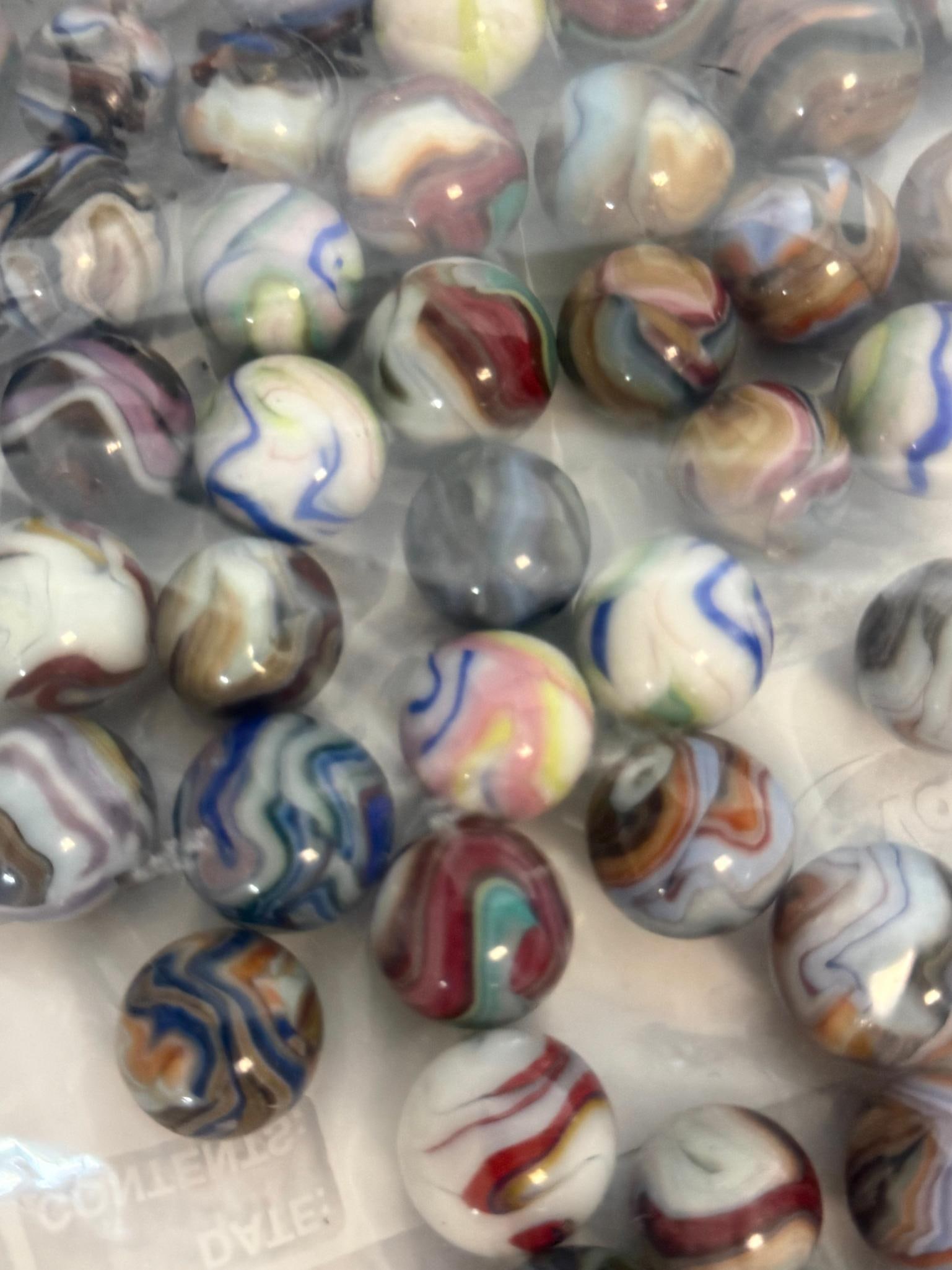 Machine-Made Glass Swirl Marbles - 3