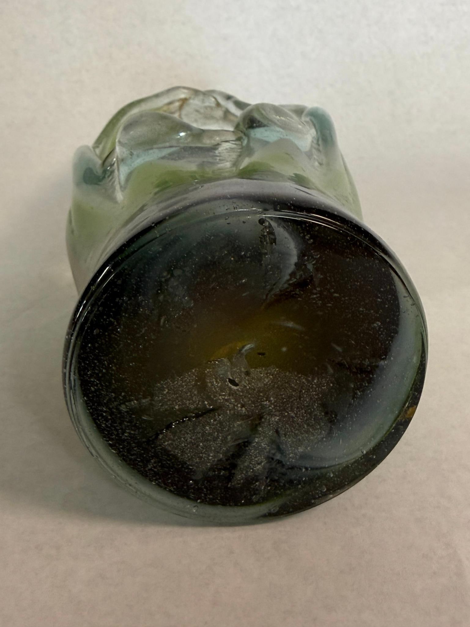 Two Hand-Blown Art Glass Baskets - 9