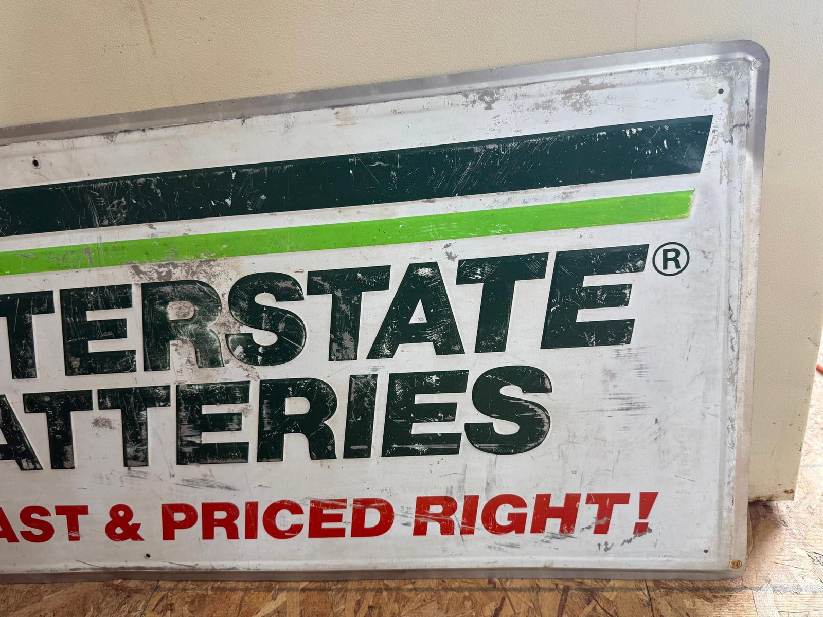 Interstate Batteries Embossed Sign - 4