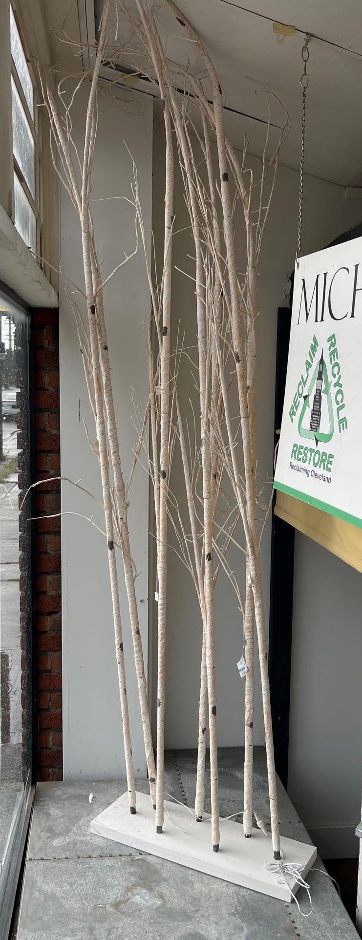 Lighted Faux Birch Branch Floor Display (1 of 3)