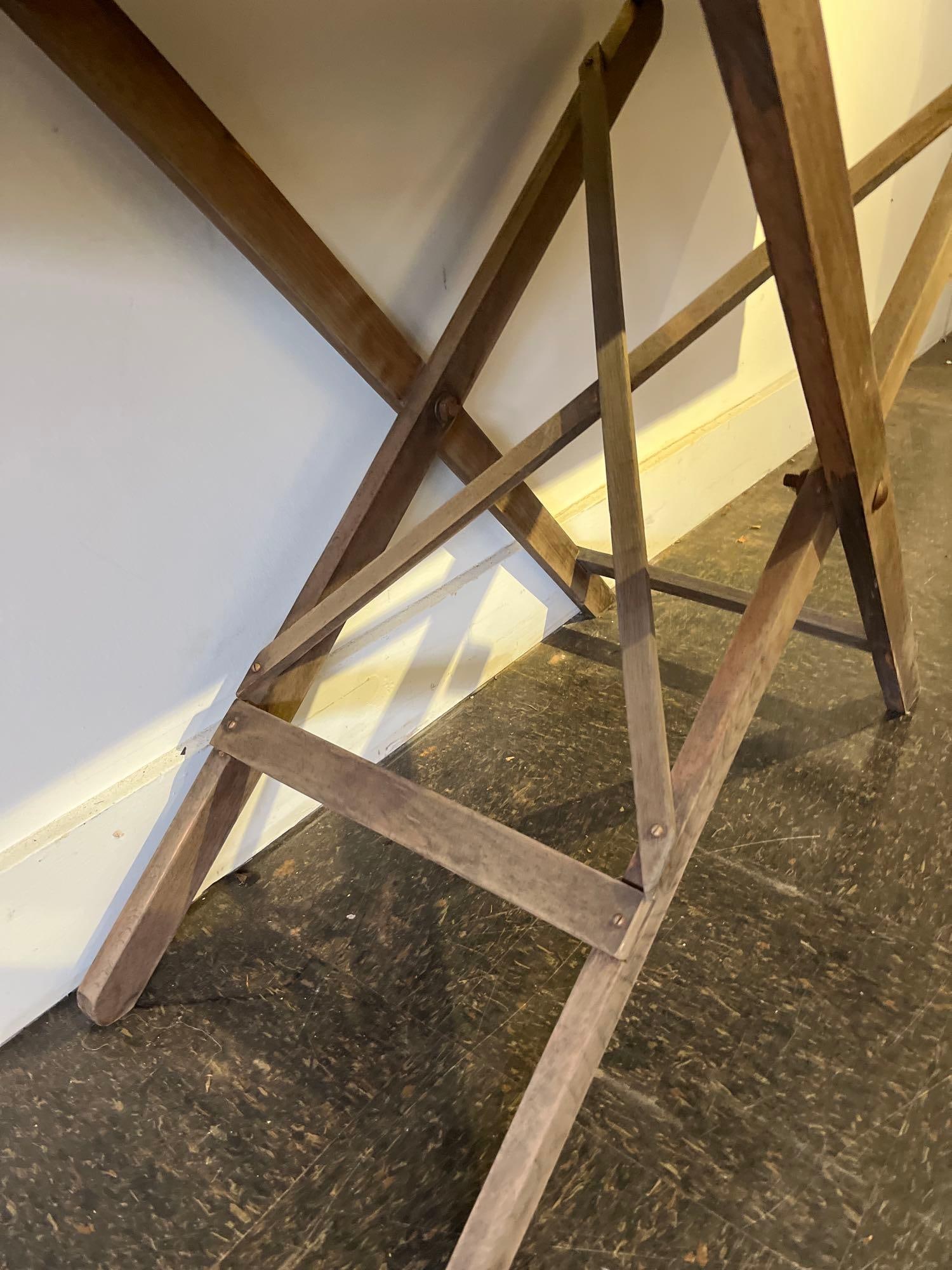 Rustic Folding Wooden Console Table - 4
