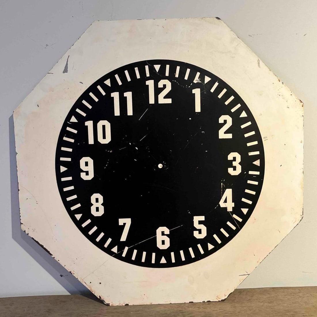Octagonal Industrial Metal Clock Face (1 of 4)