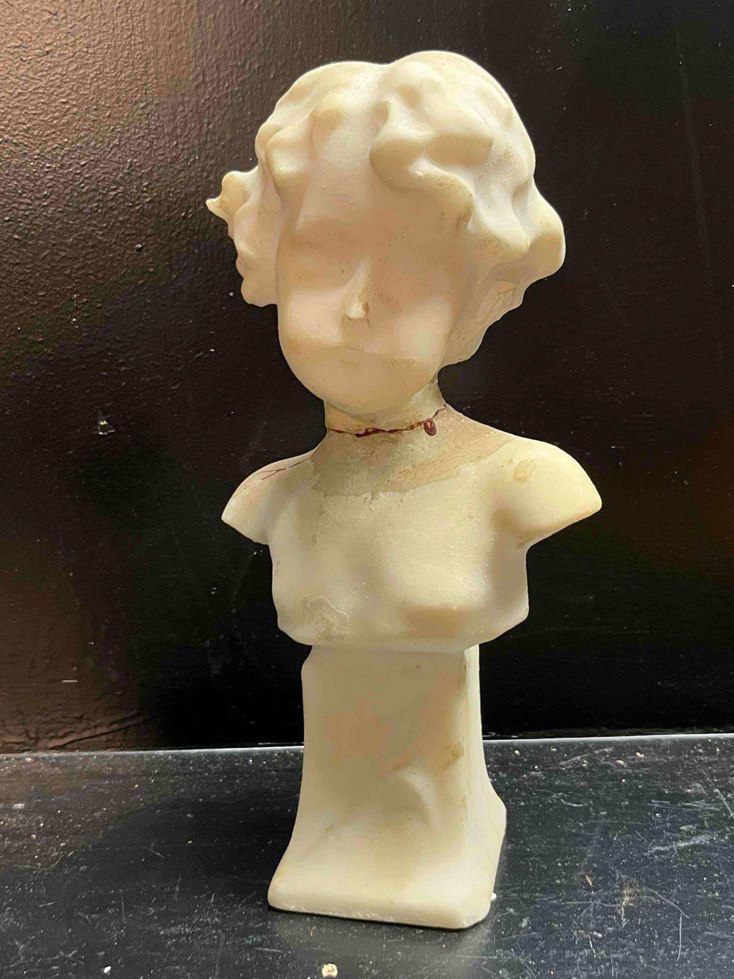 Alabaster Child Portrait Bust (1 of 7)