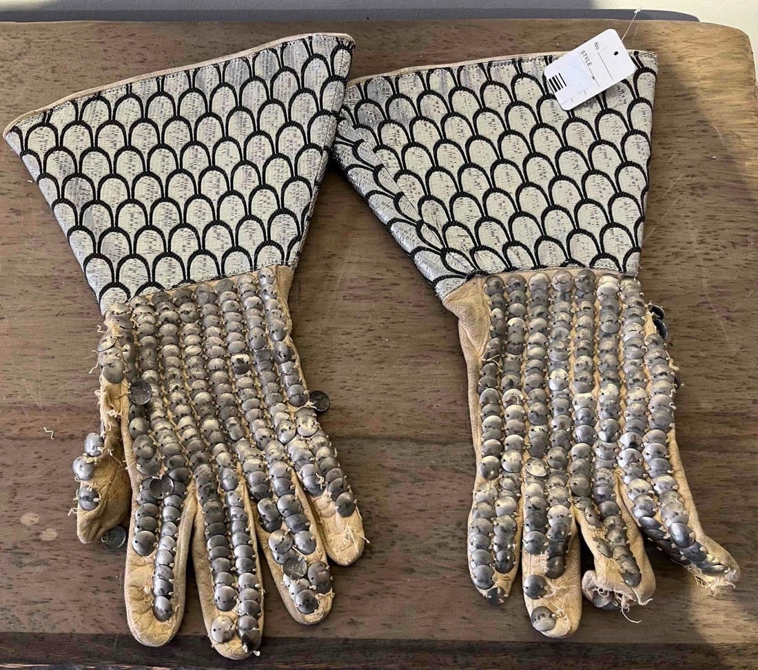 Pair Theatrical Scale Brocade Gauntlets (1 of 6)