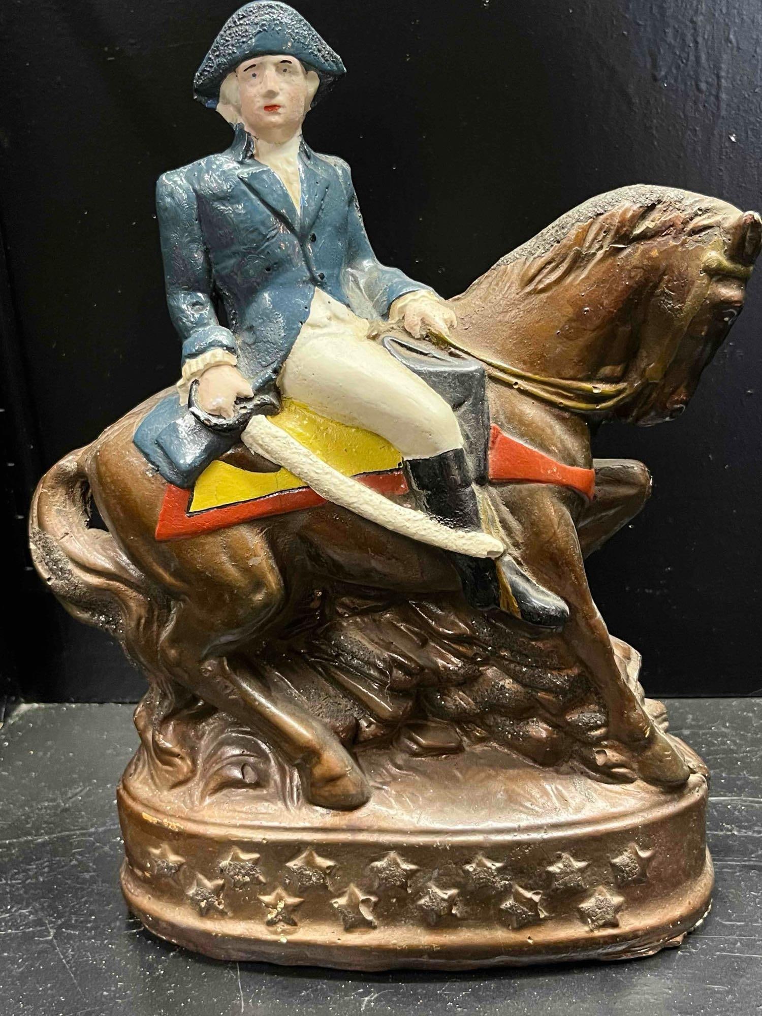 Chalkware G. Washington on Horseback (1 of 7)