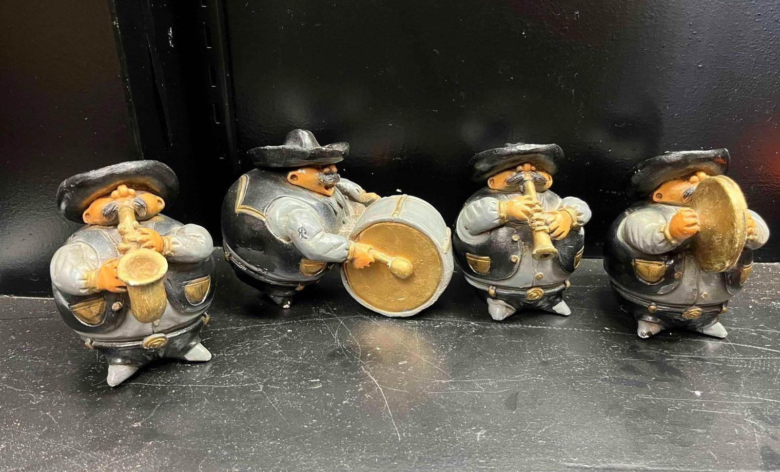 Mexican Folk Art Mariachi Figurine Set (1 of 12)