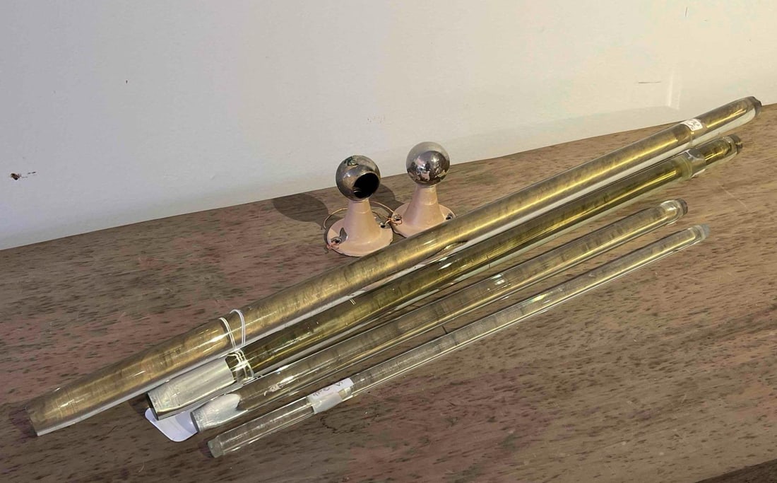 Mid-C. Lucite & Painted Metal Wall Rods (1 of 5)
