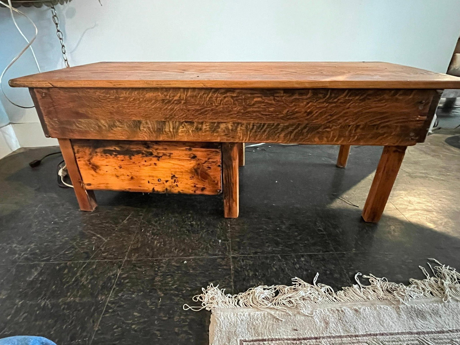Primitive Mixed Wood Desk w/Glass Knobs - 5