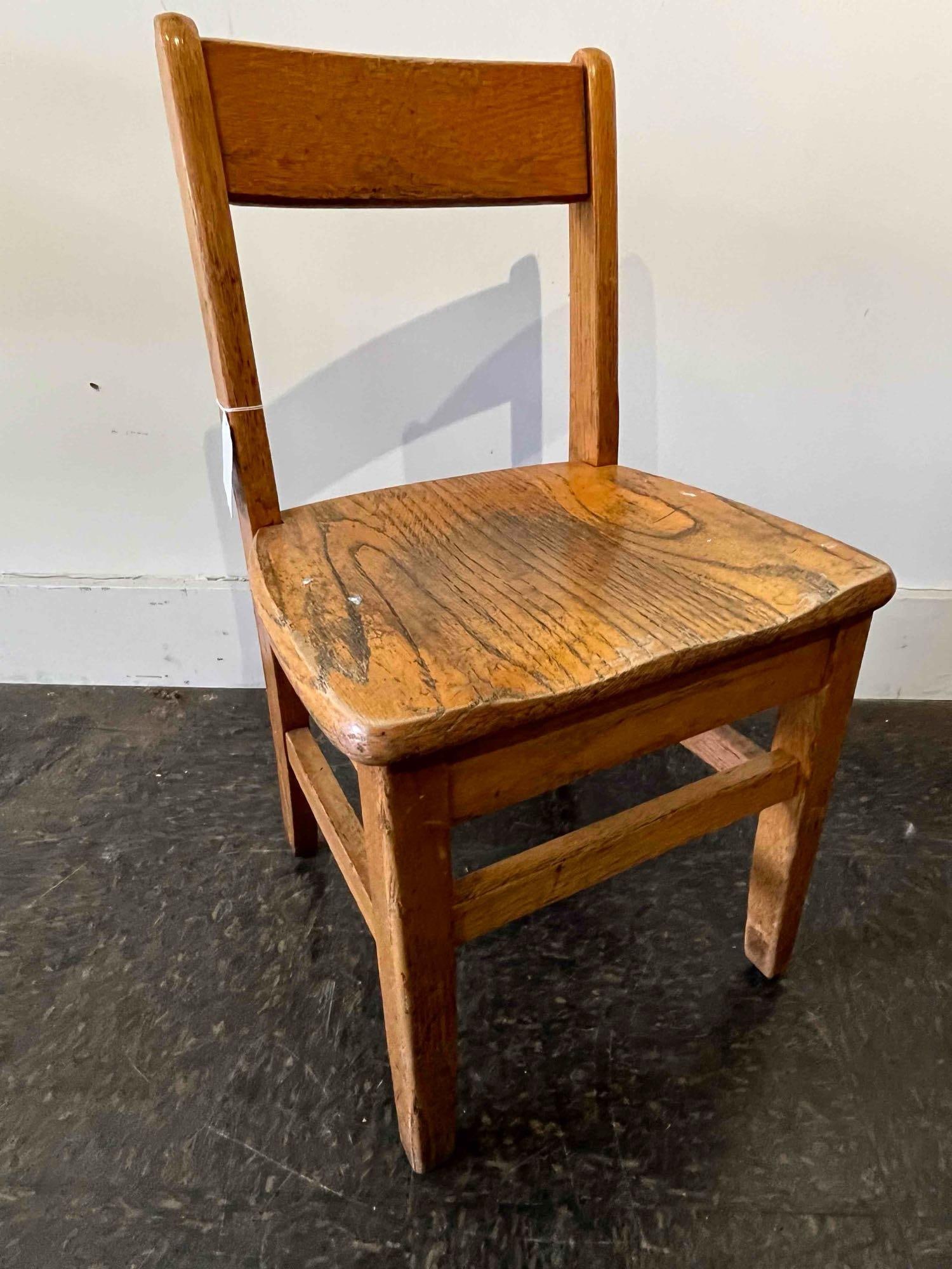 Oak Child's Schoolhouse Side Chair (1 of 3)
