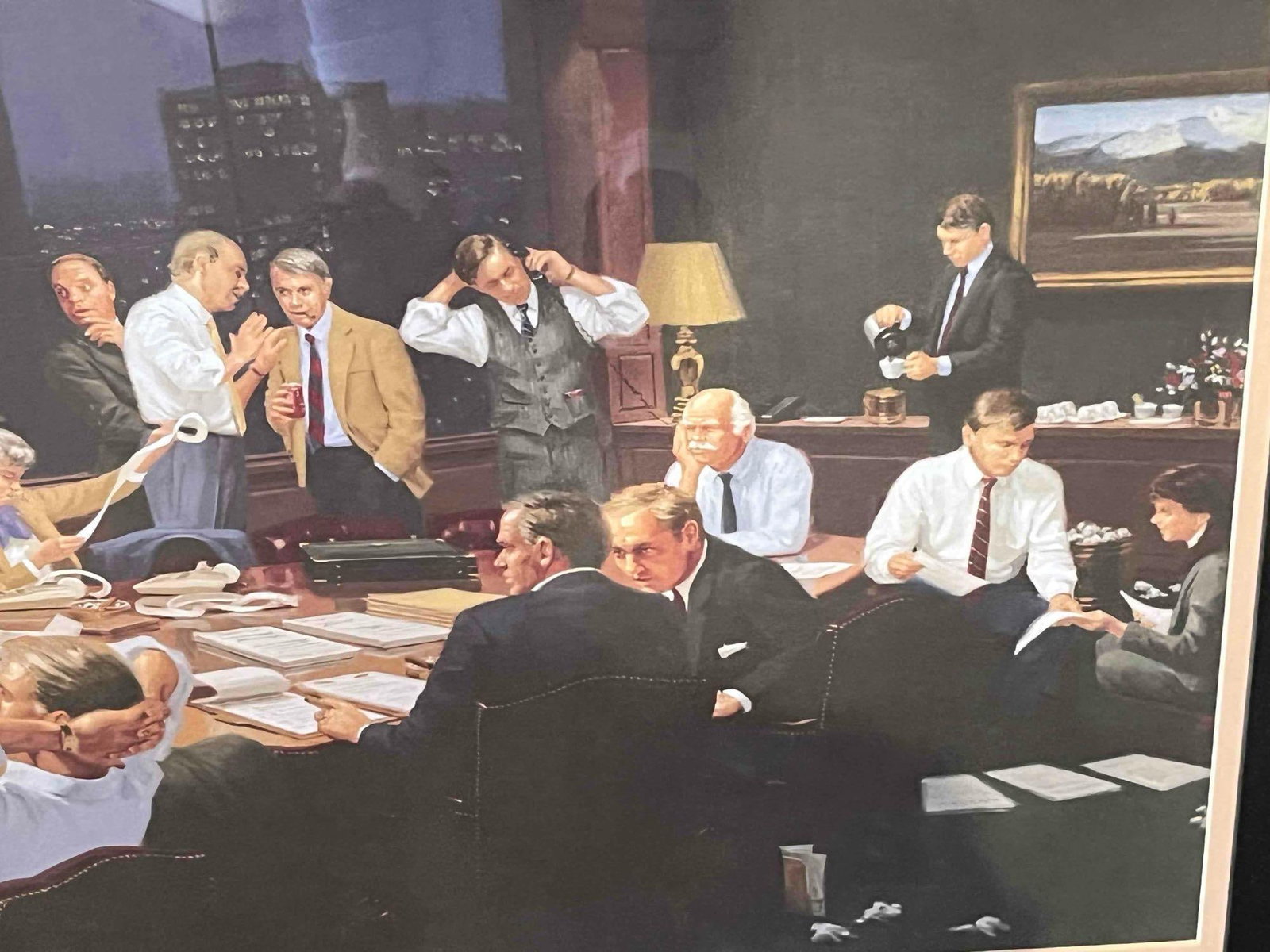 Panoramic Boardroom Offset Lithograph - 3